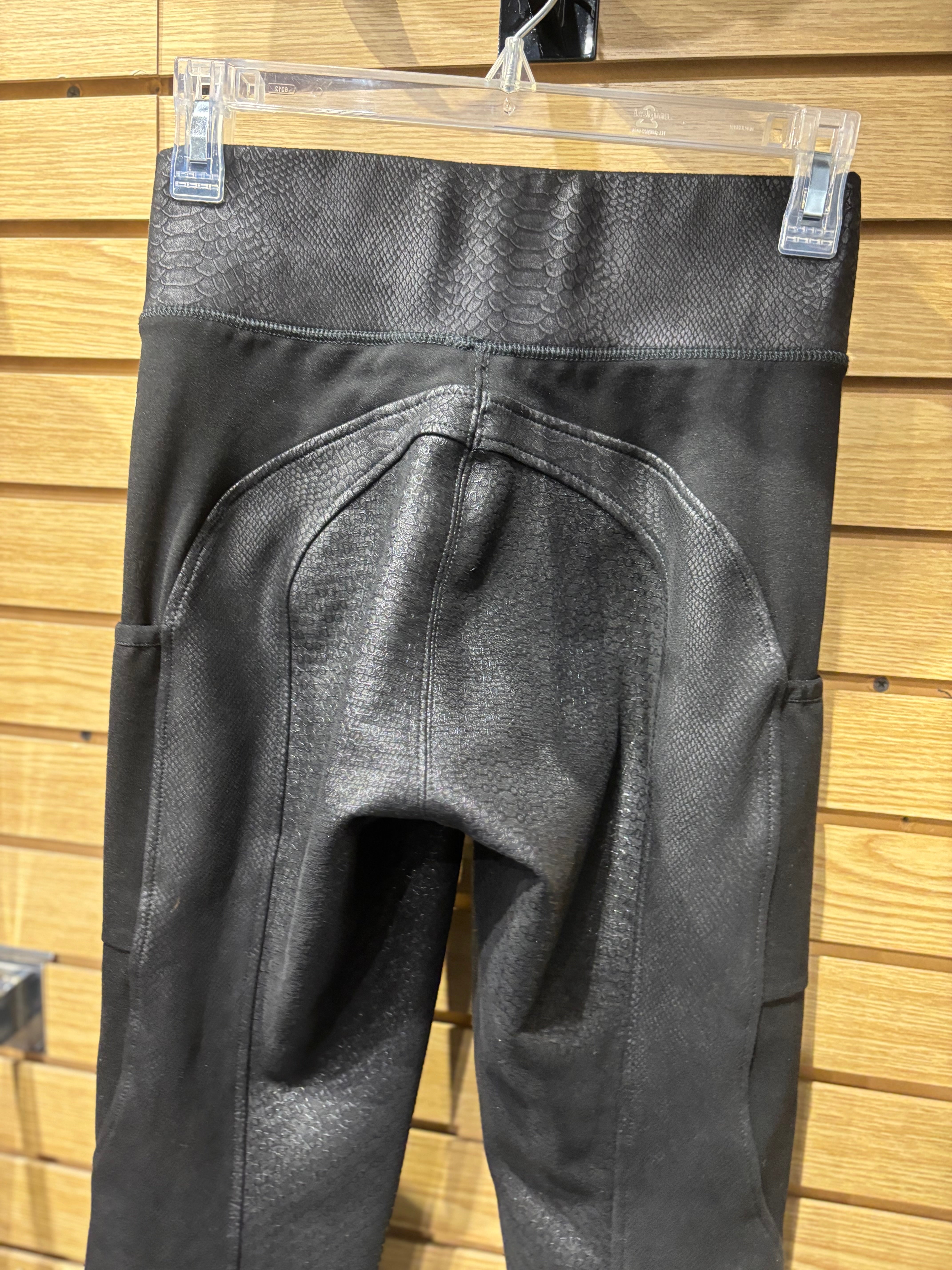 Used 26 Dover Stride Silicone Full Seat Black Riding Tights
