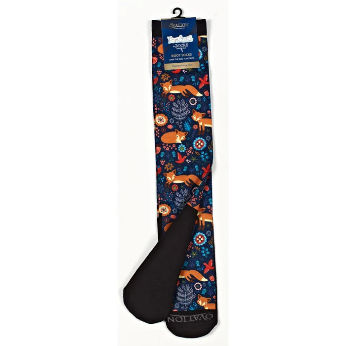 Ovation Kids FootZees Boot Sock - C1915 Playful Foxes