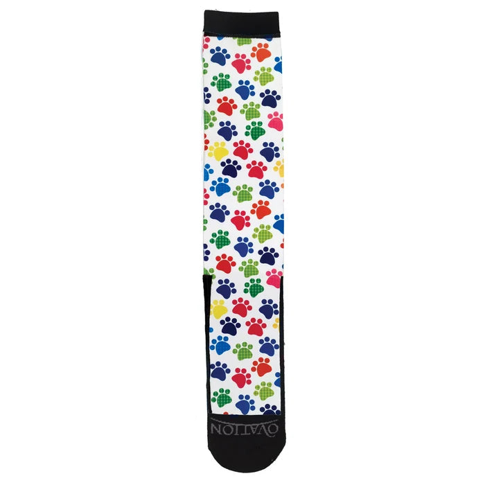 Ovation Kids FootZees Boot Sock - C2035 Rainbow Puppy Prints