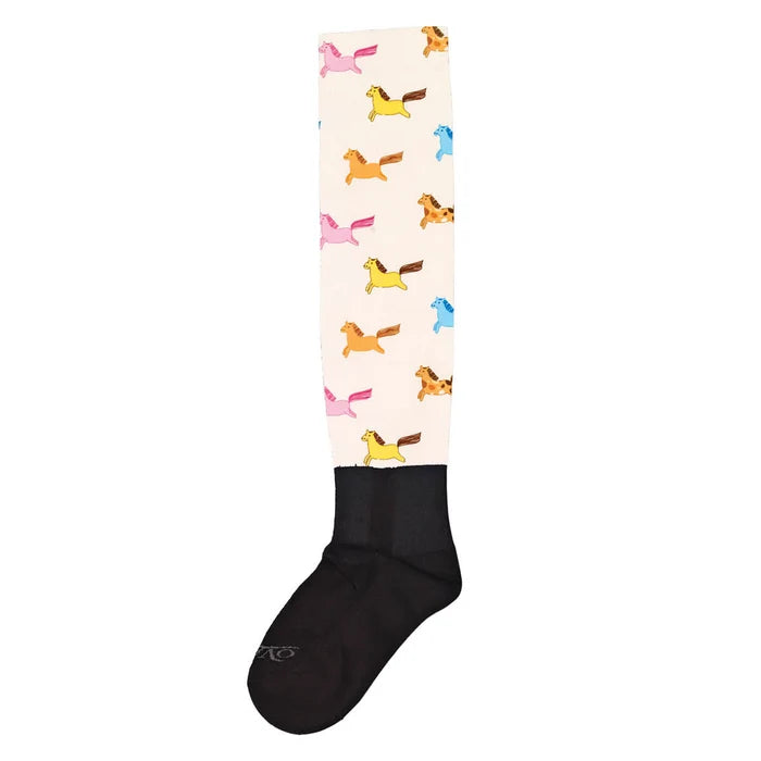 Ovation Ladies PerformerZ Boot Sock - C2008 Chubby Ponies