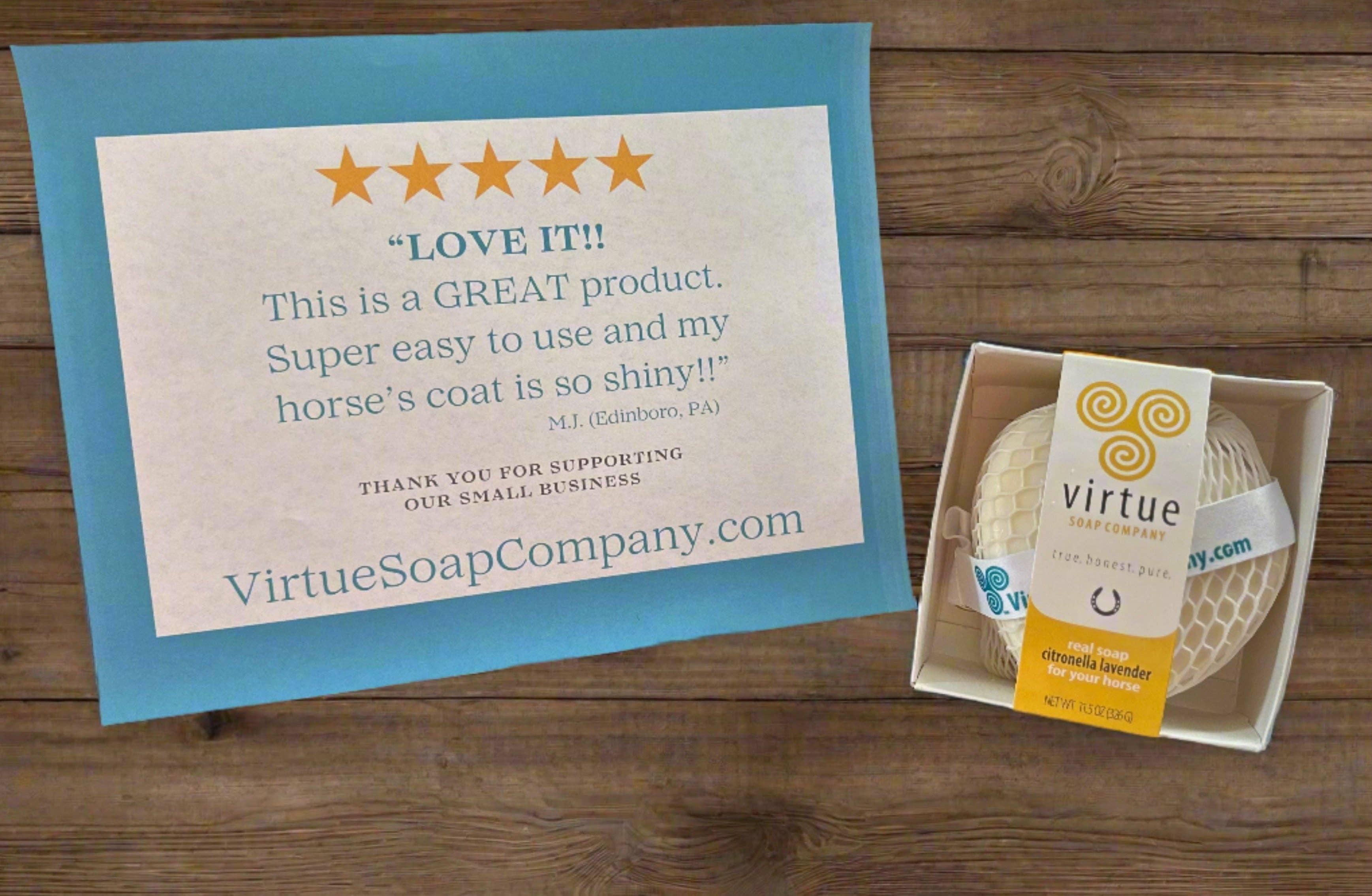 Virtue Soap Company - Citronella Lavender Horse Soap