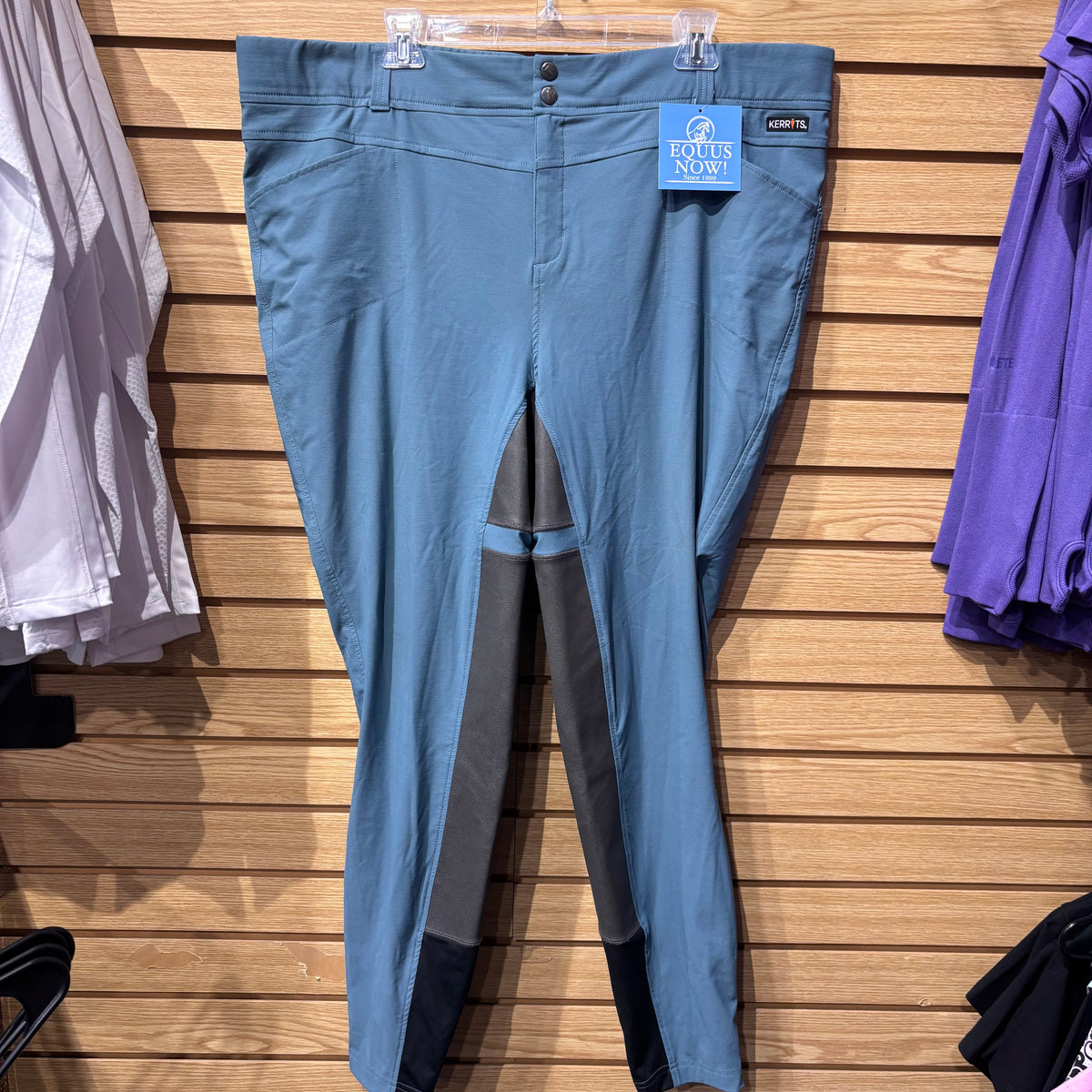 Used 2XL Blue Kerrits GripTek Full Seat Breeches