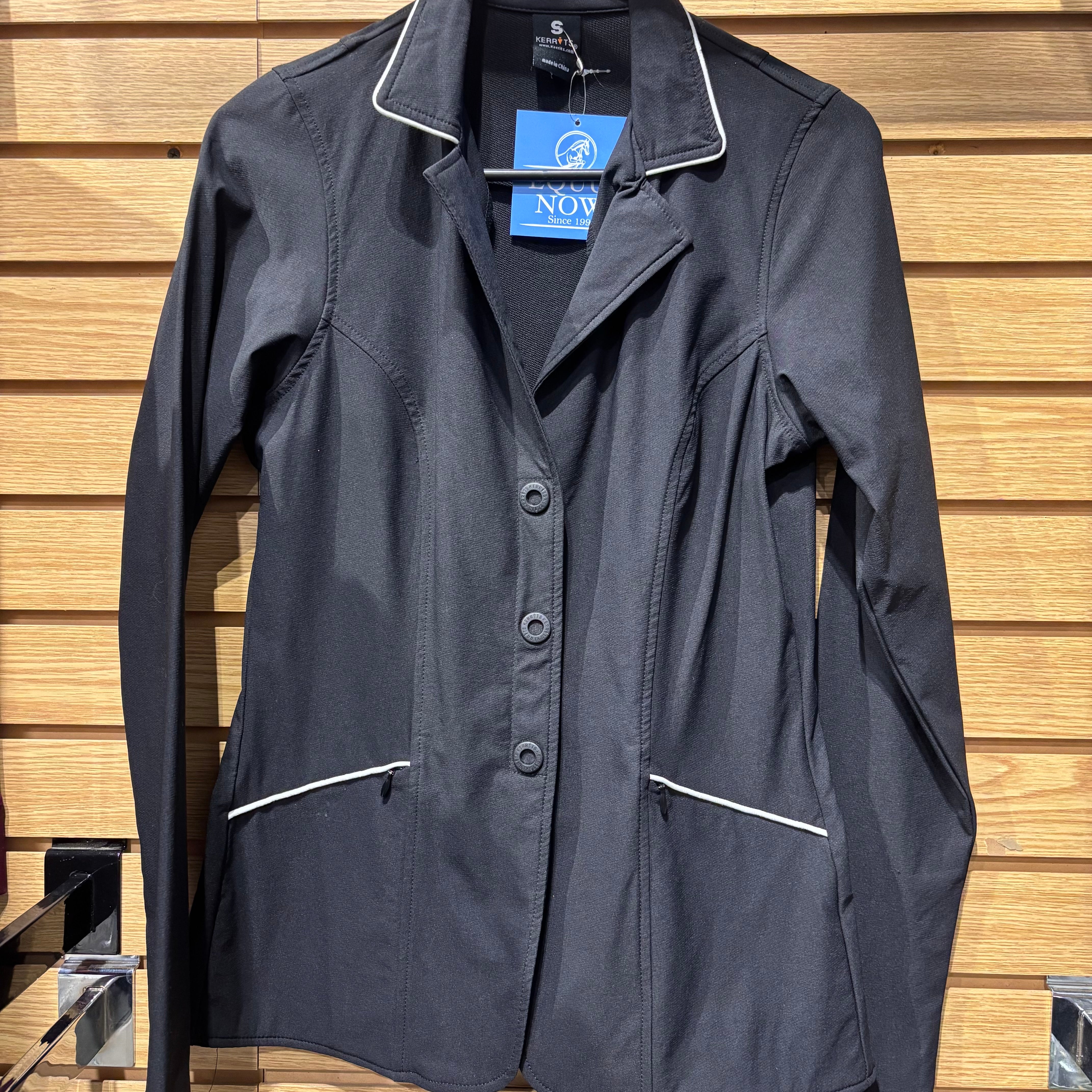 Used Kerrits Small Black/White Piping Show Coat