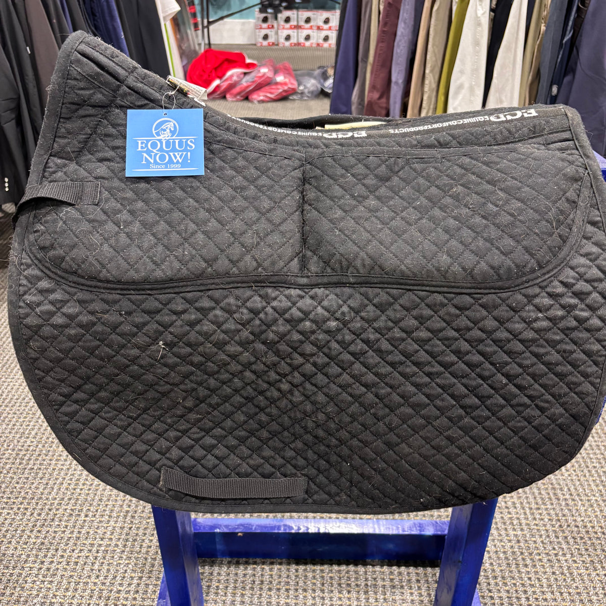 Used Dressage Black ECP Saddle Pad with Shims