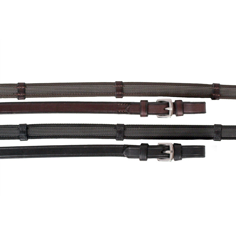 Nunn Finer Sure Grip Reins With Leather Hand Stops - main