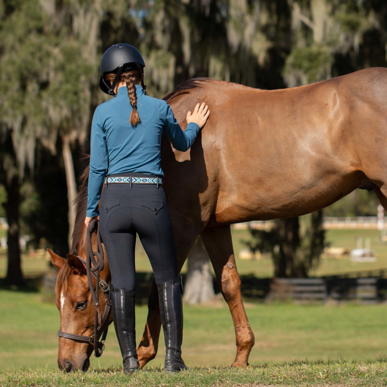 Equinavia Annika Womens Silicone Knee Patch Breeches - supporting