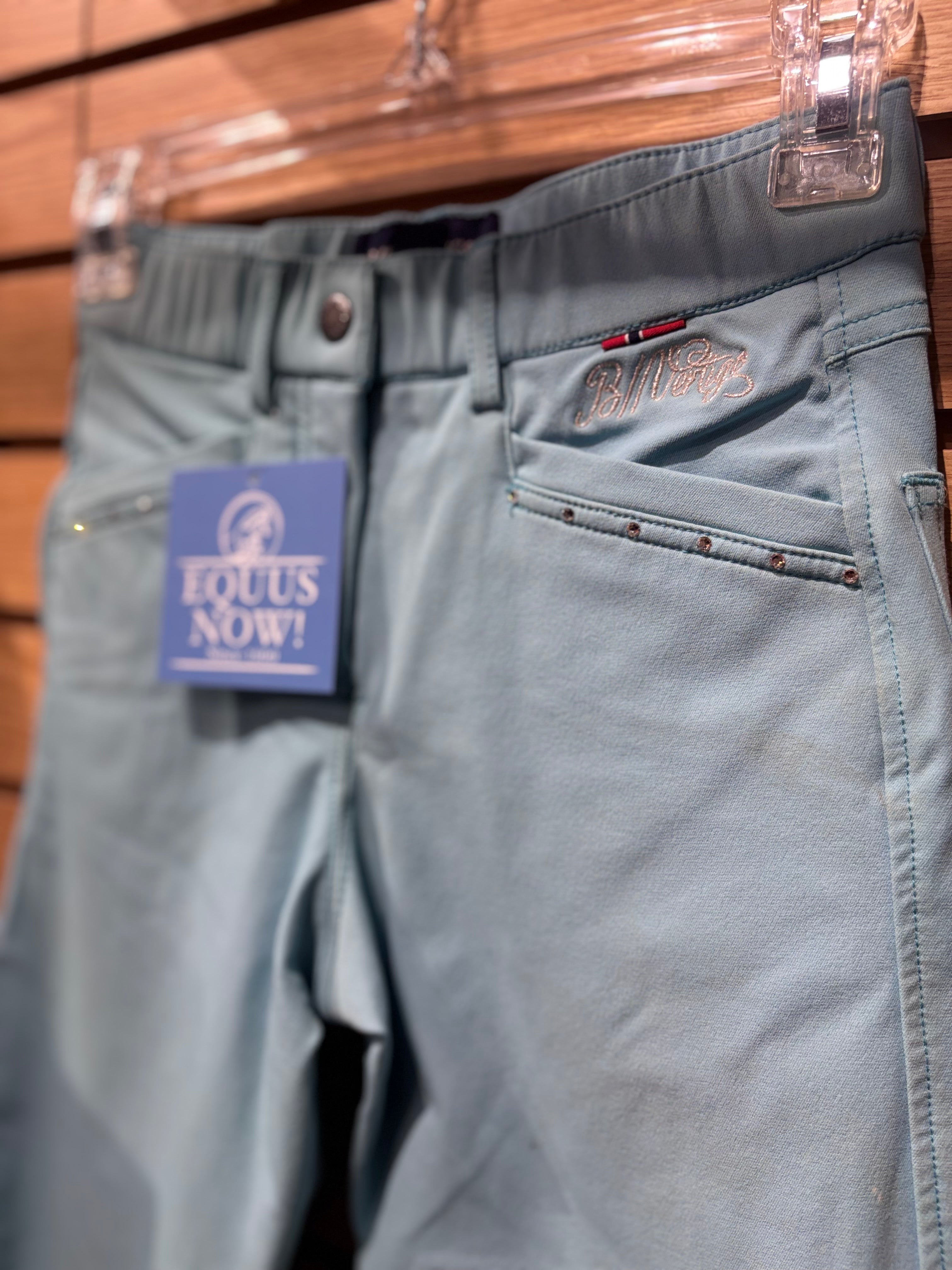 Used 20 Light Blue B Vertigo Silicone Knee Patch Breeches