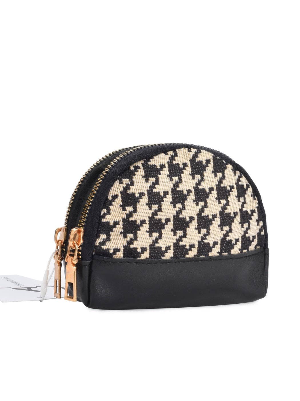 Funkyrel® Atzbranding Limited - Chic Houndstooth Zipper Purse