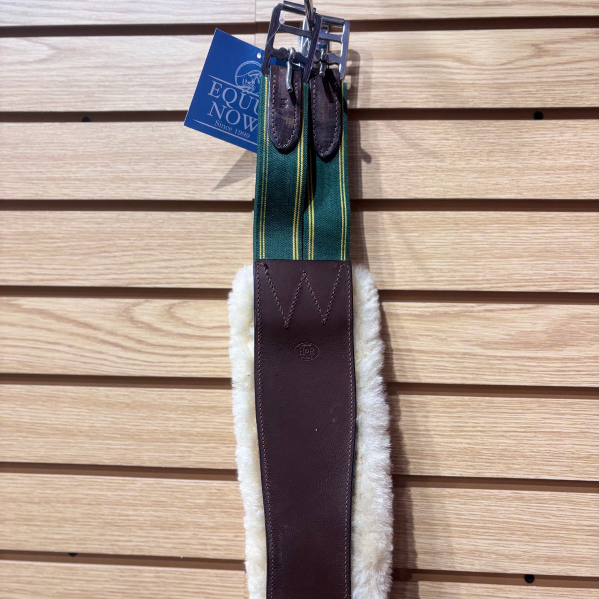 Used 44" HDR Brown Leather Girth with Removable Fleece