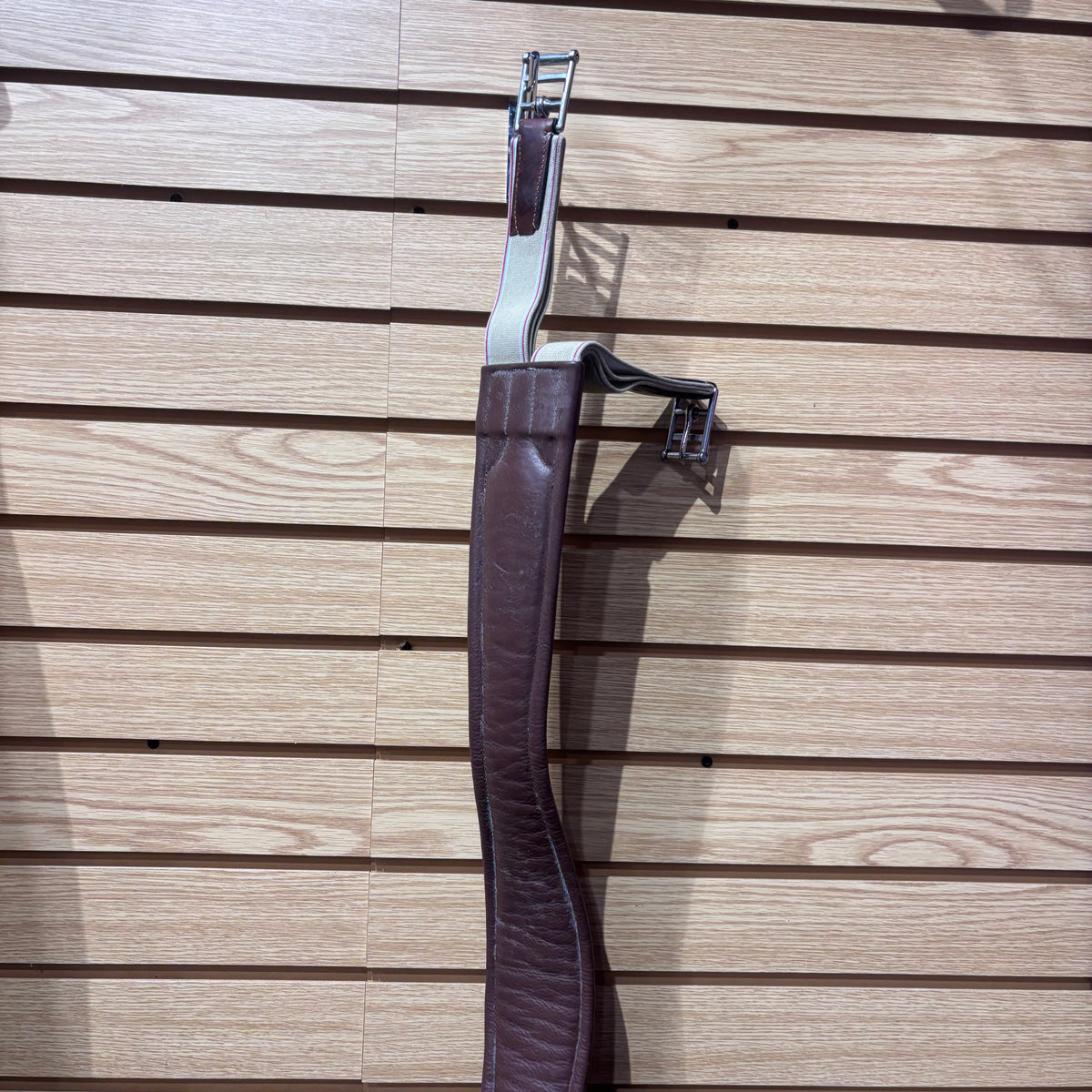 Used 48" Brown Fancy Stitched Leather Girth
