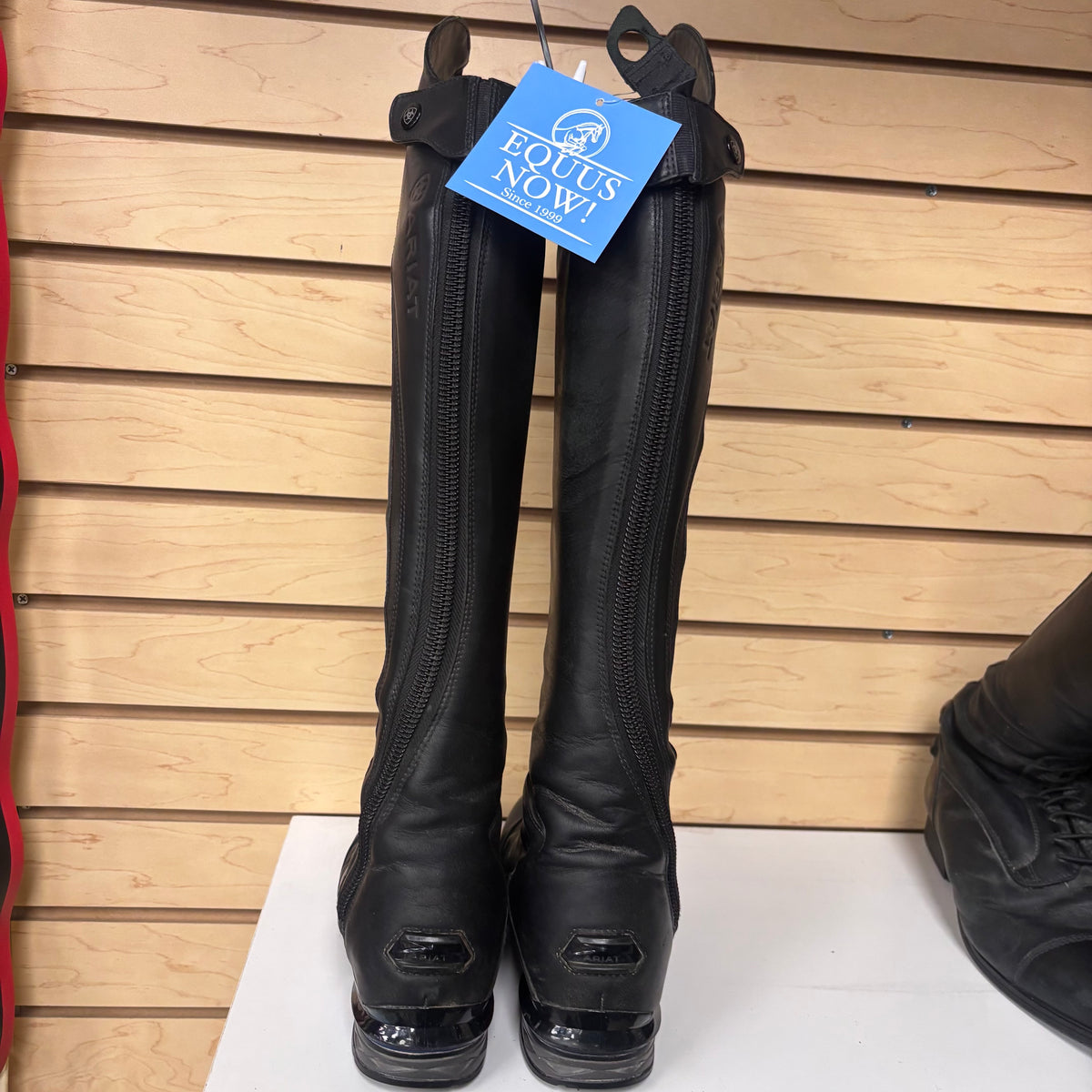 Used 7 Black Ariat Vortex Tall Boots Slim/Medium