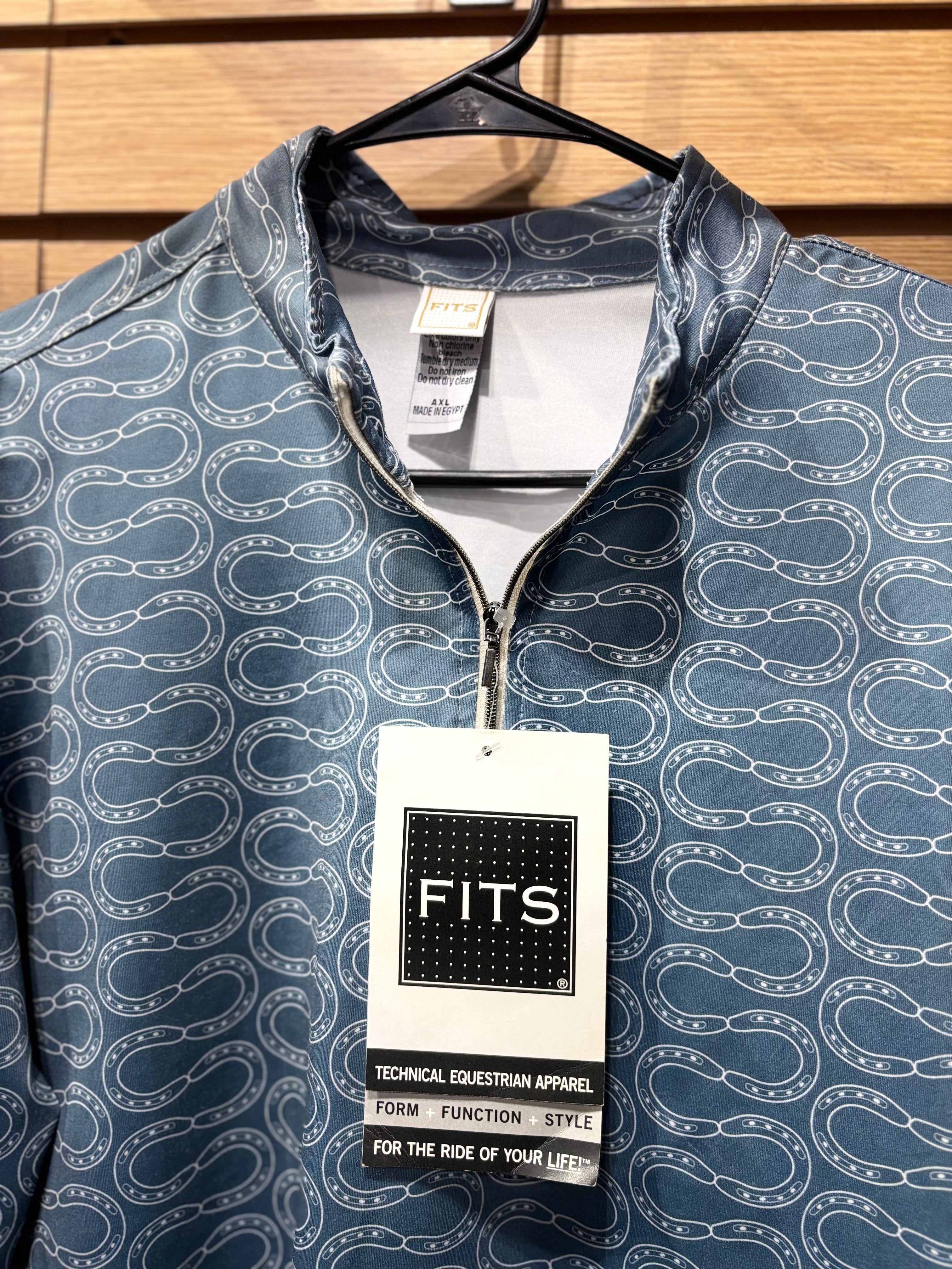 Used XL Blue FITS Long Sleeve Shirt