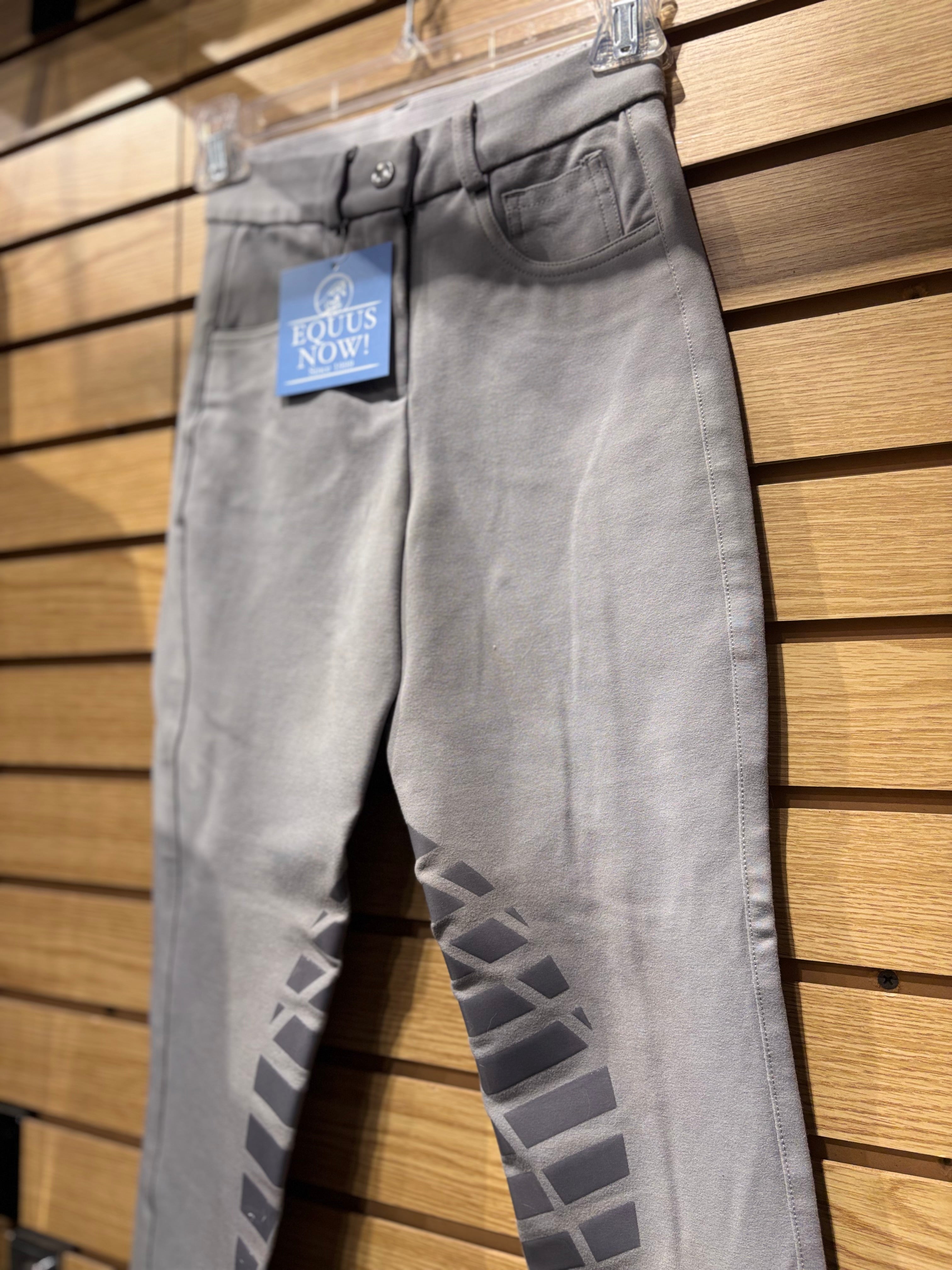 Used 22 Grey HR Farm Silicone Knee Patch Breeches