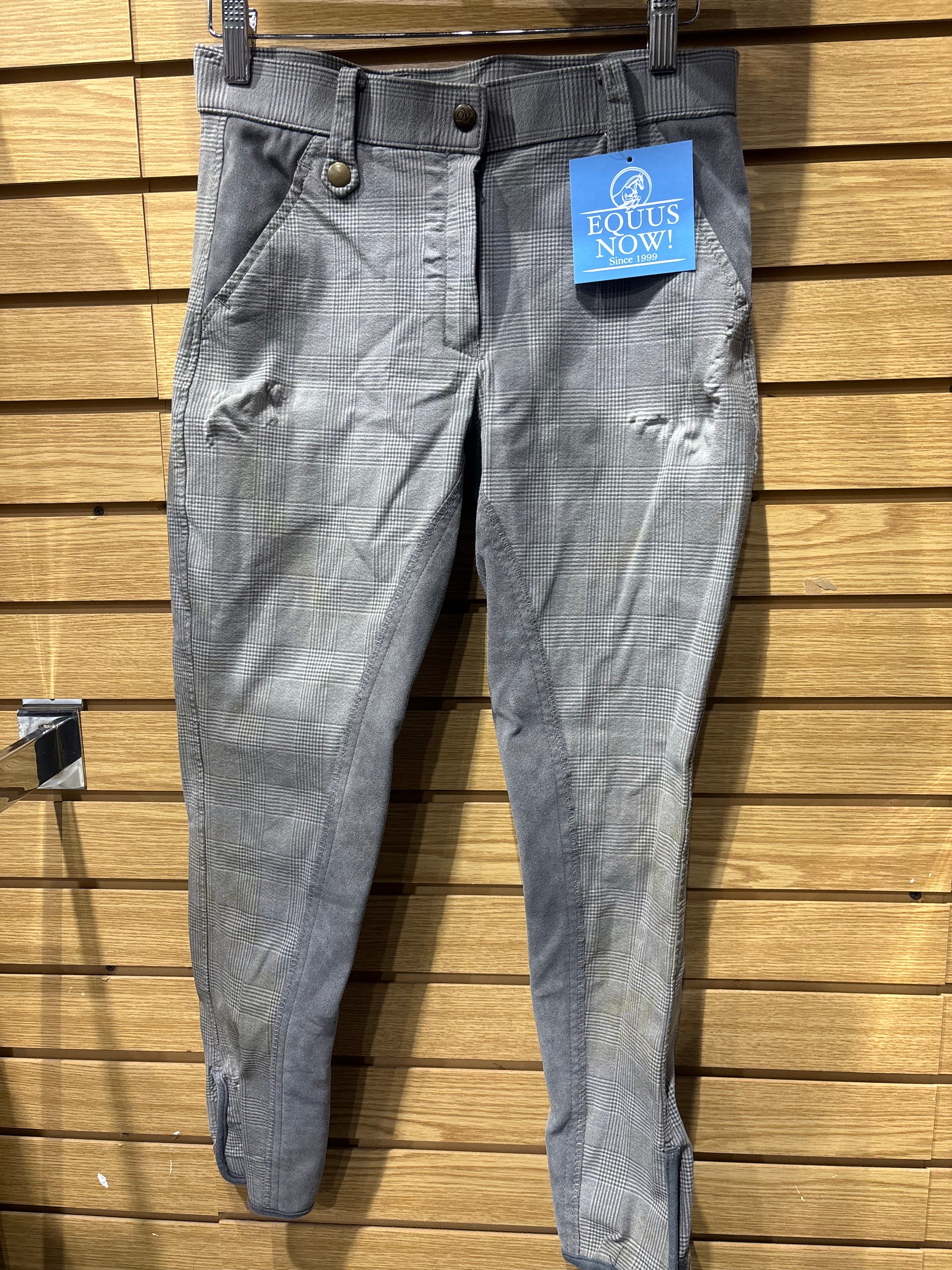 Used 28R Grey Plaid Ovation Breeches
