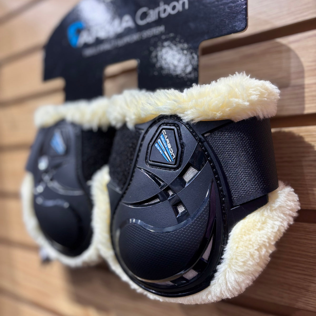 Used Full Black Arma Carbon Supafleece Fetlock Boots