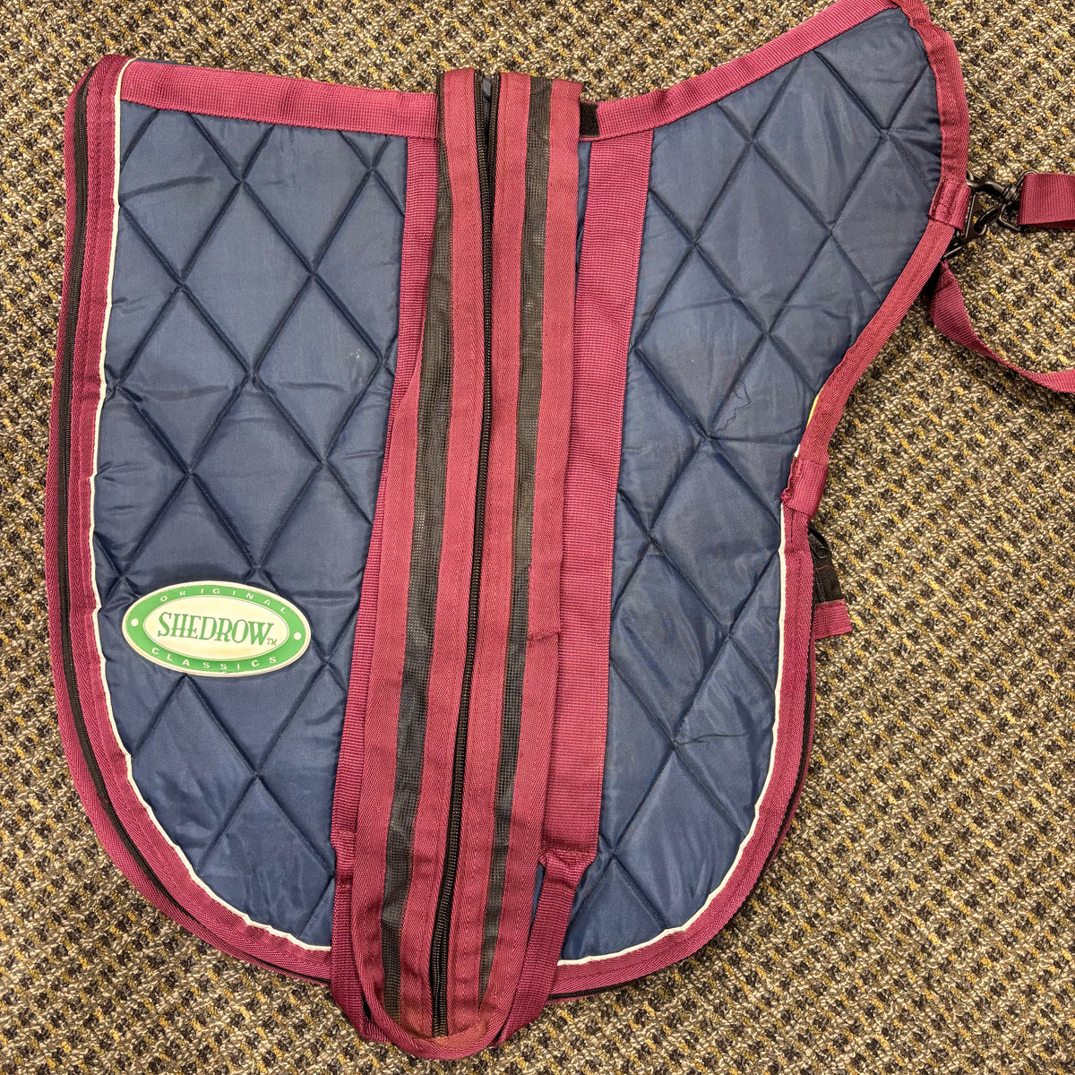 Used Navy/Red Shedrow Saddle Bag