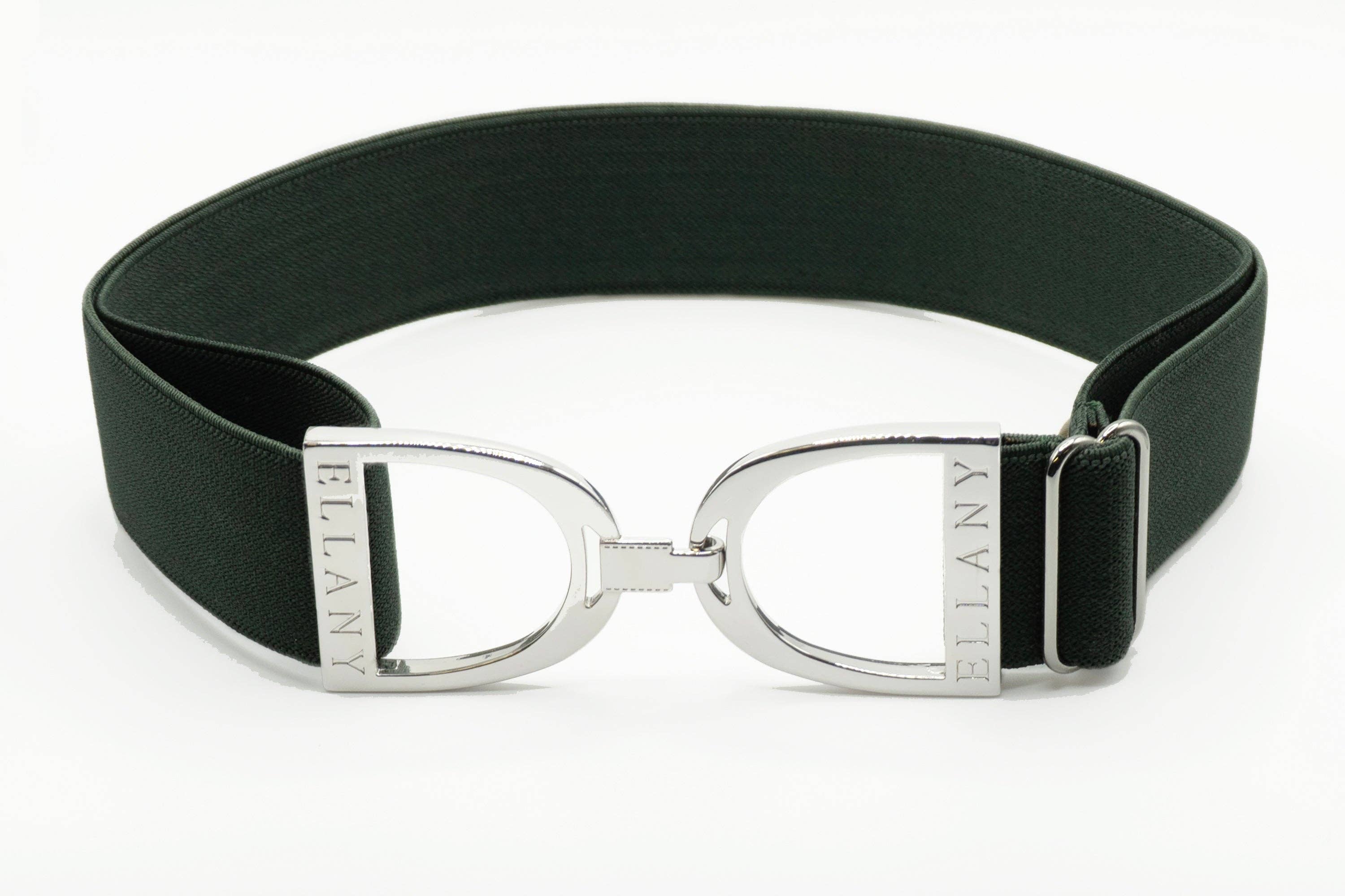 Ellany - Hunter - 1.5" Silver Stirrup Elastic Belt