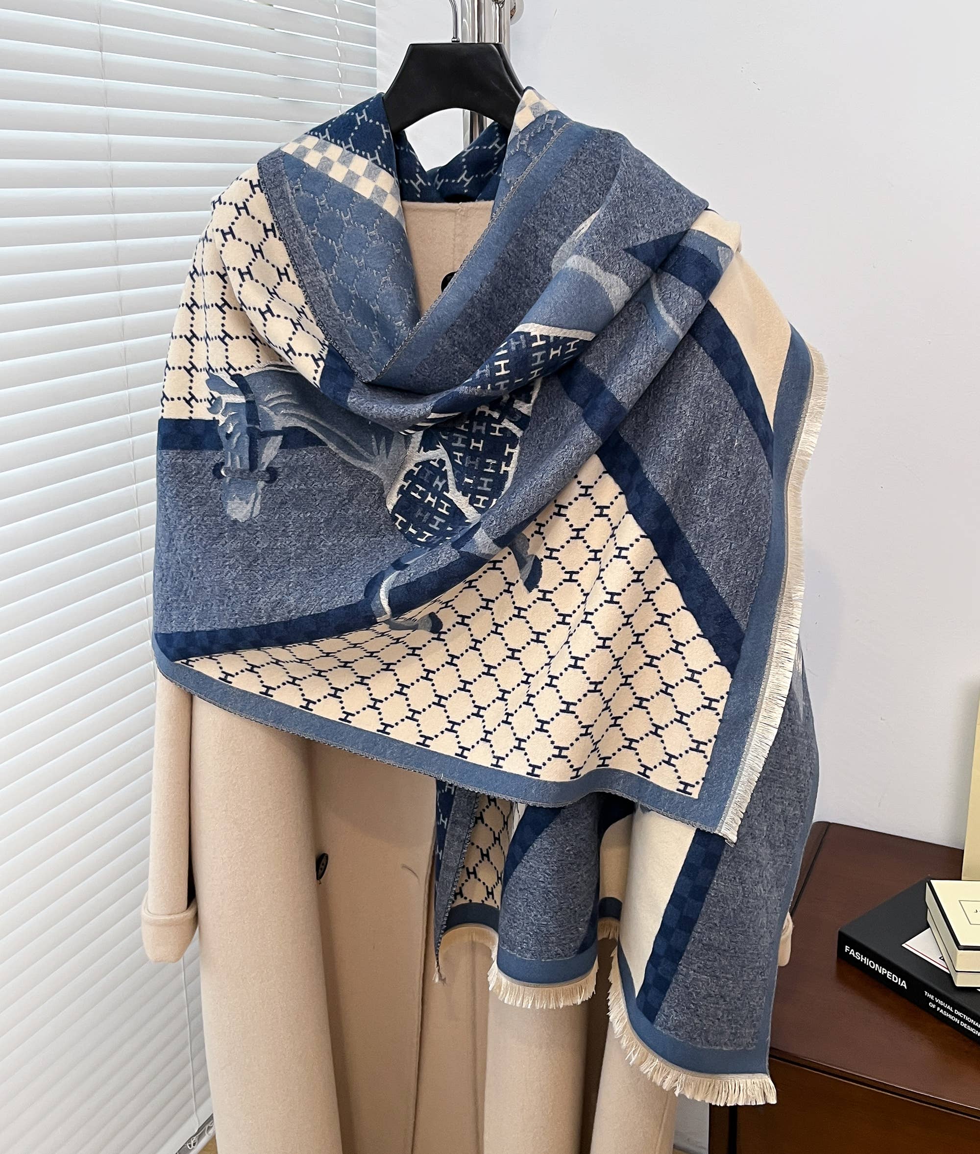 Winding River - Equestrian Blue Giddy Up! Reversible Wrap