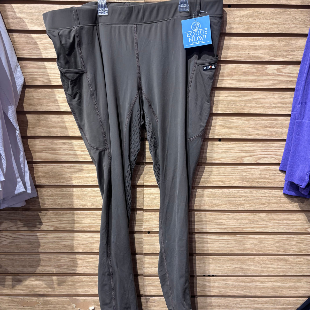 Used 2XL Slate Kerrits Full Leg Silicone Tights