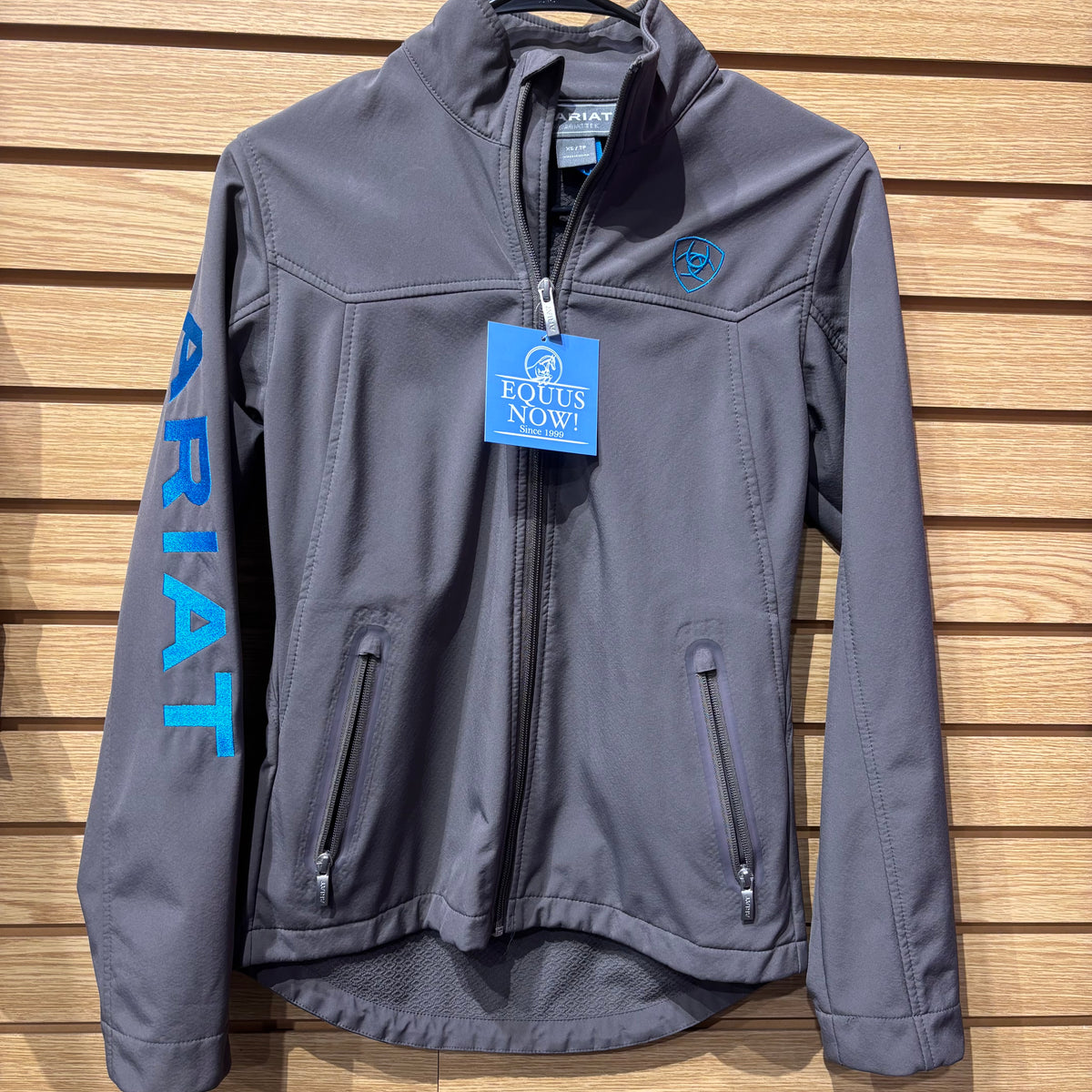 Used XS Grey/Blue Ariat Softshell Jacket