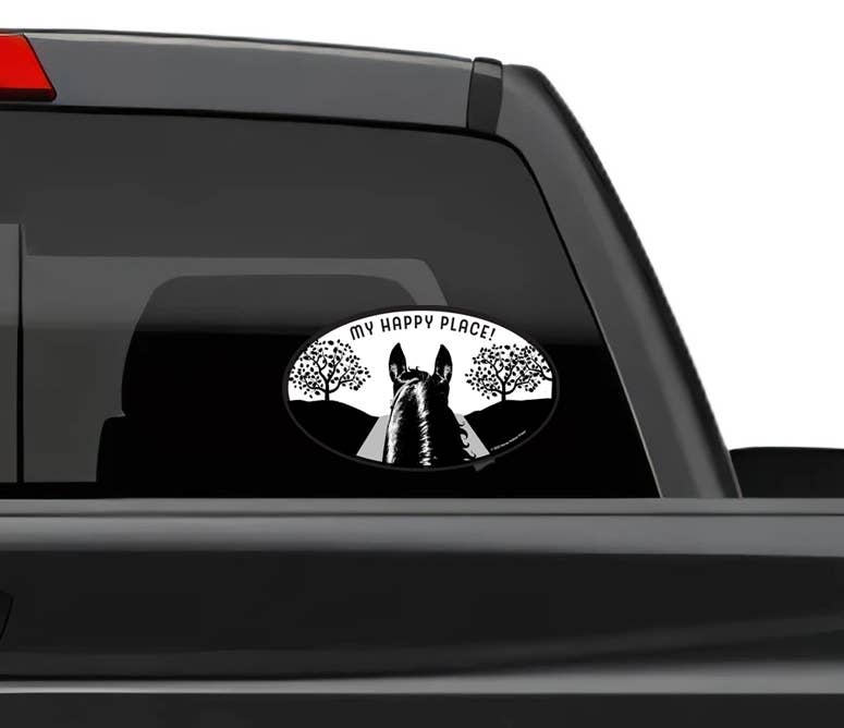 5" x 3" Car or Truck Sticker / My Happy Place / WATERPROOF