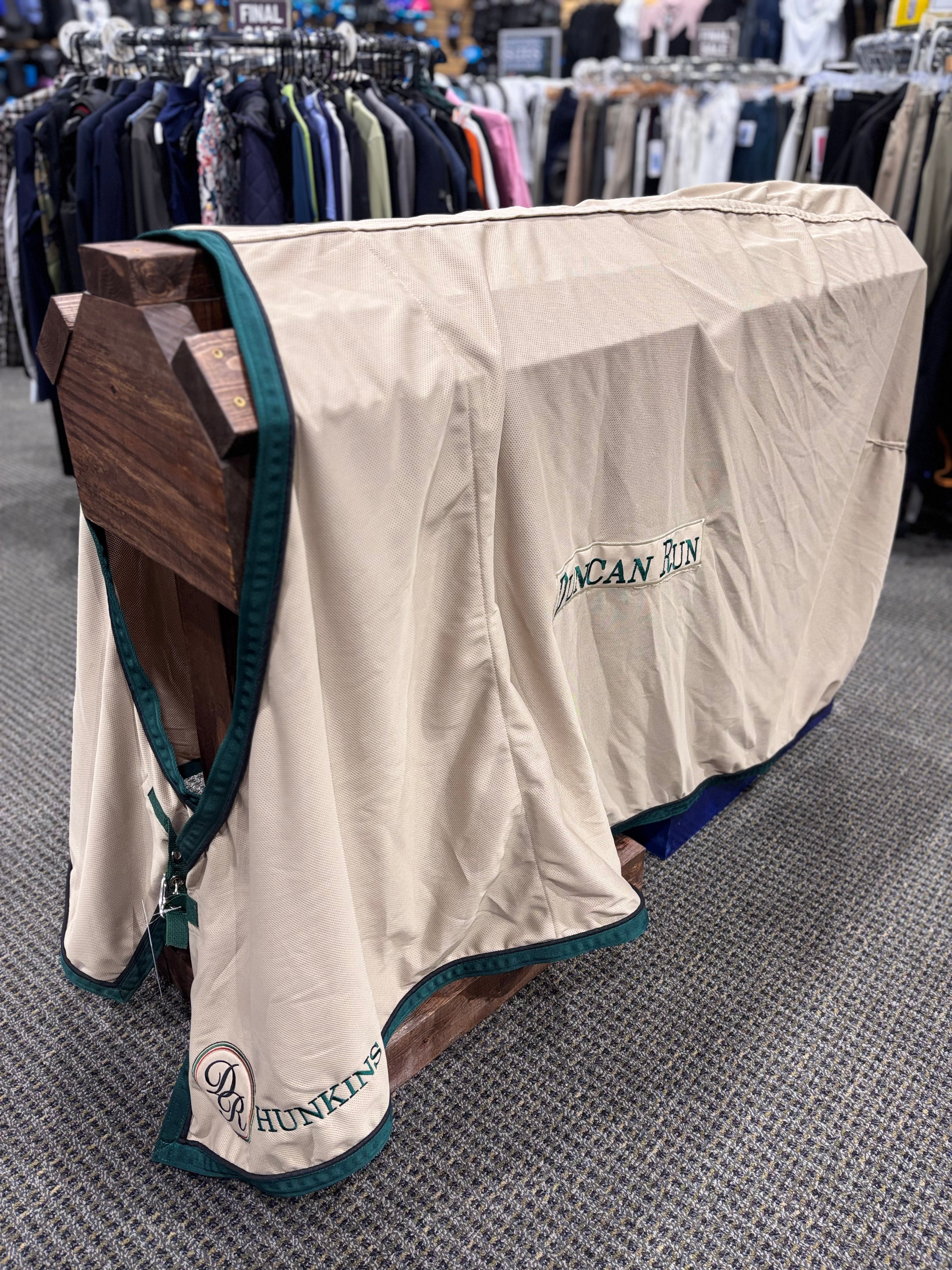 Used 80" Tan Equine Outfitters Dress Sheet *embroidered*