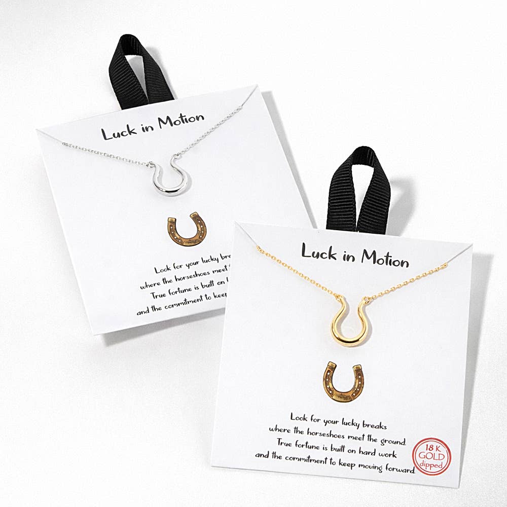 LUCK IN MOTION HORSESHOE NECKLACE