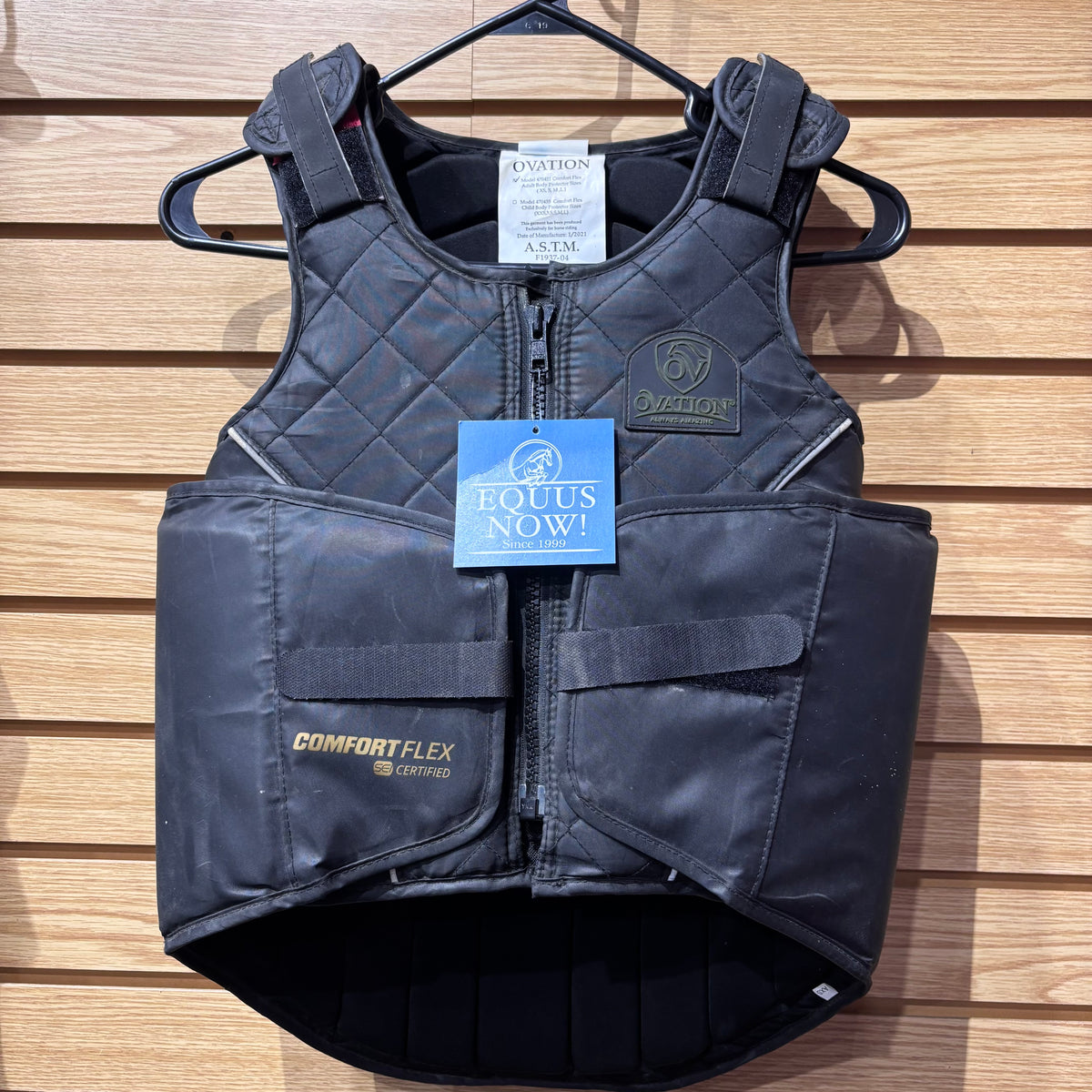 Used Adult XS Ovation Comfortflex Body Protector Black