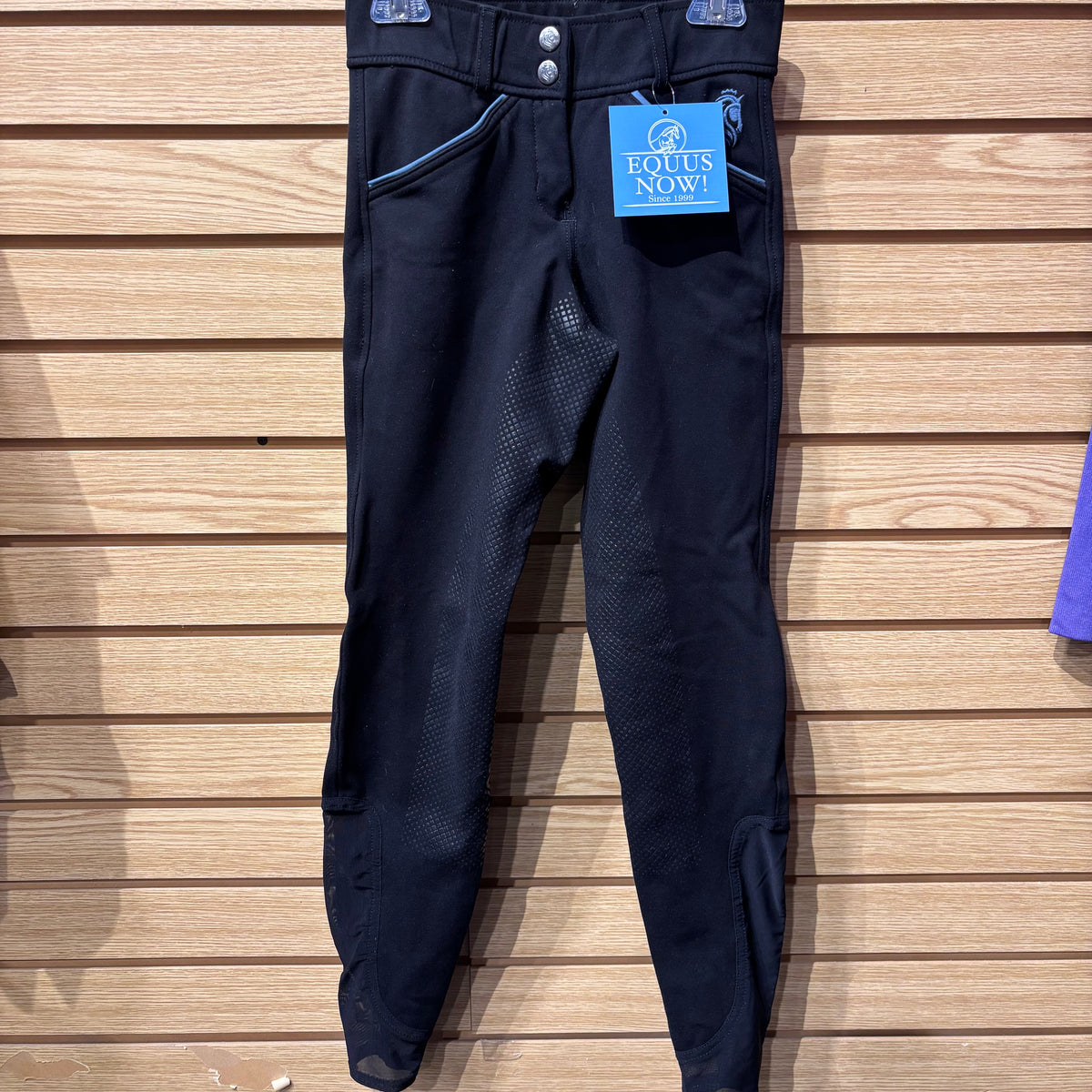 Used US 22 Black Equinavia Silicone Full Seat Breeches