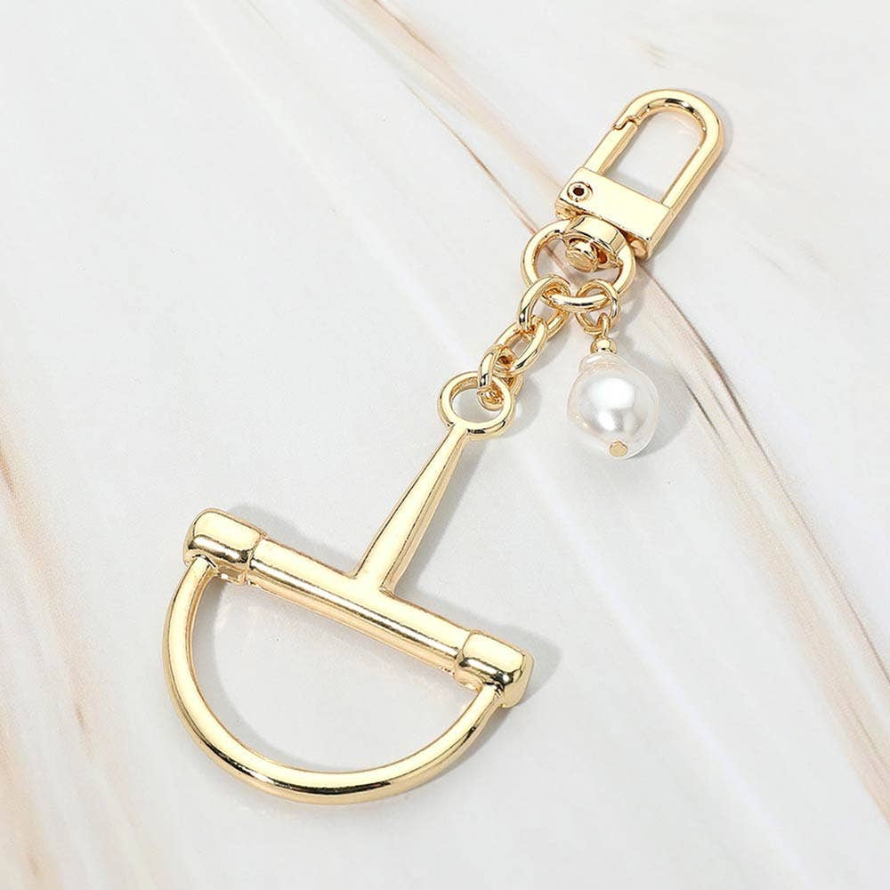 Sensibling Corp. - Pearl Accent Horsebit Keychain Bag Charm
