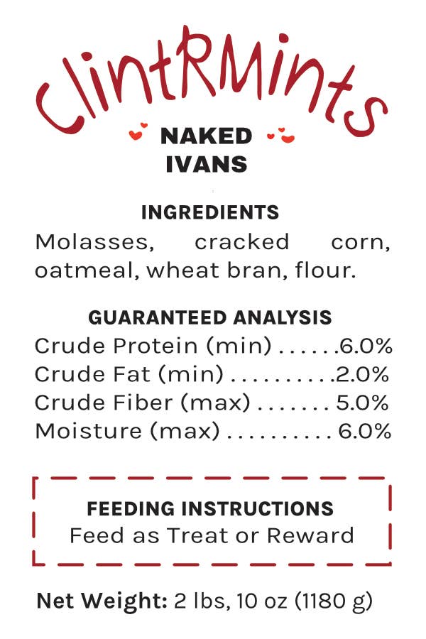ClintRMint Horse Treats Naked Ivan Flavor