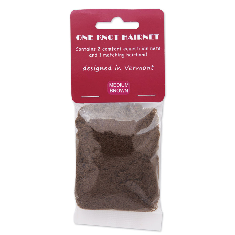 Equestrian One Knot Hair Net - Medium Brown