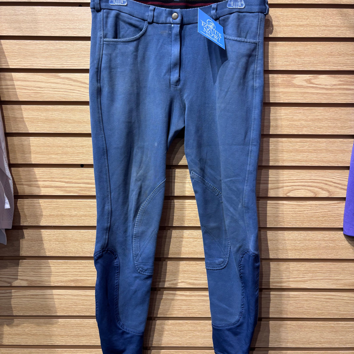 Used 28R Blue Knee Patch Breeches
