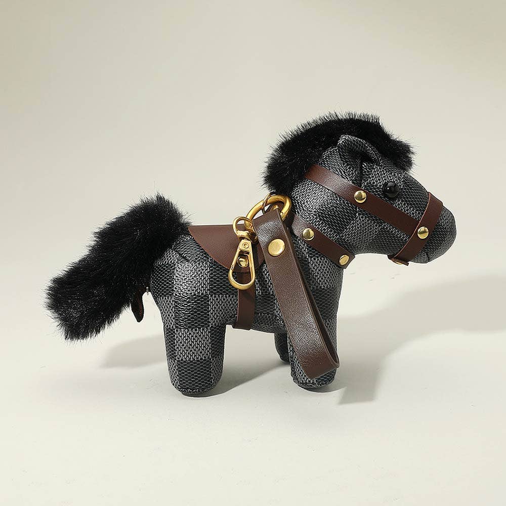 Sensibling Corp. - Faux Leather Horse Toy Keychain Bag Charm