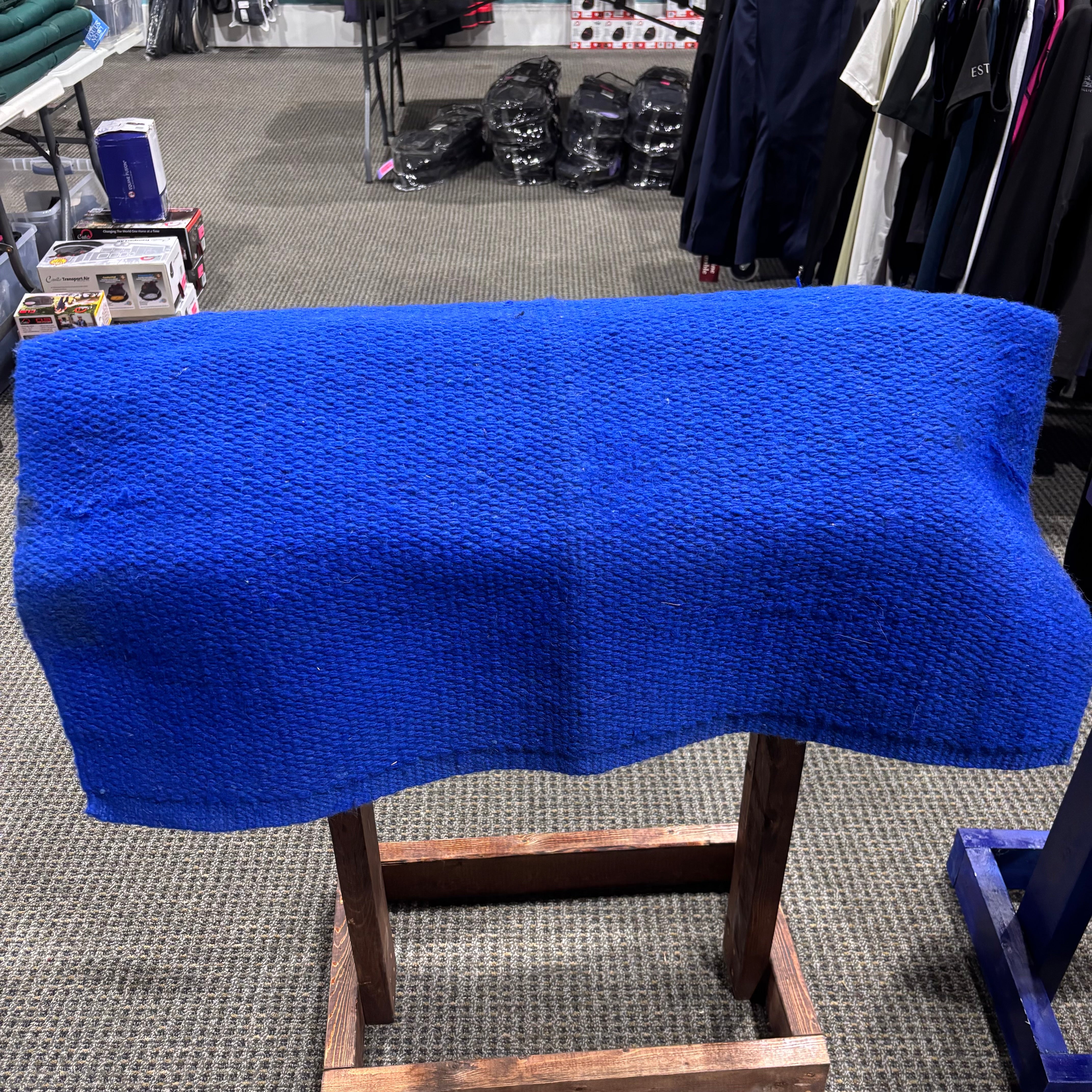 Used 36" Blue Mayatex Wool Saddle Pad