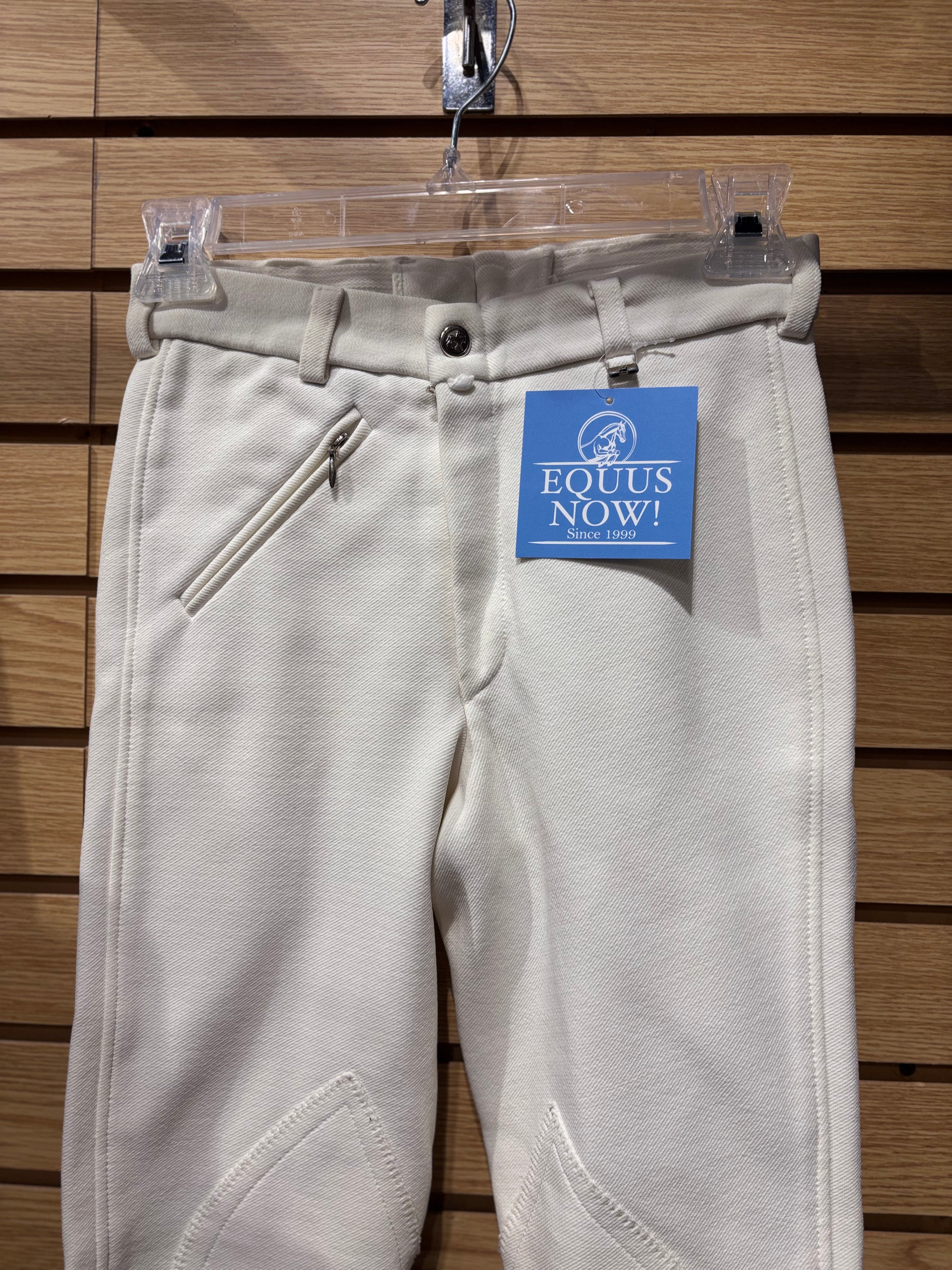 Used 24 White Pikeur Knee Patch Breeches