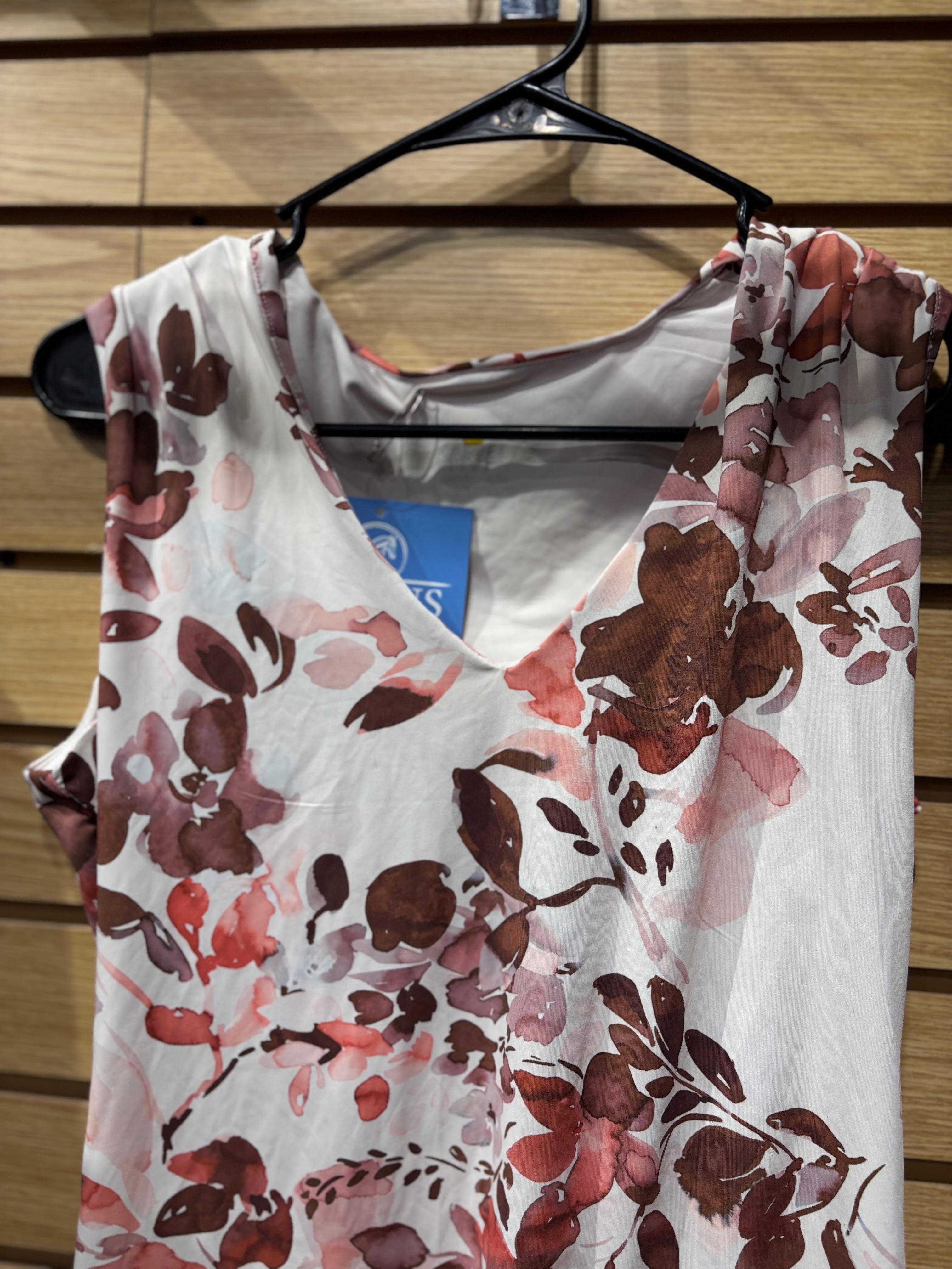 Used Small Pink Floral Kastel Denmark Tank Top