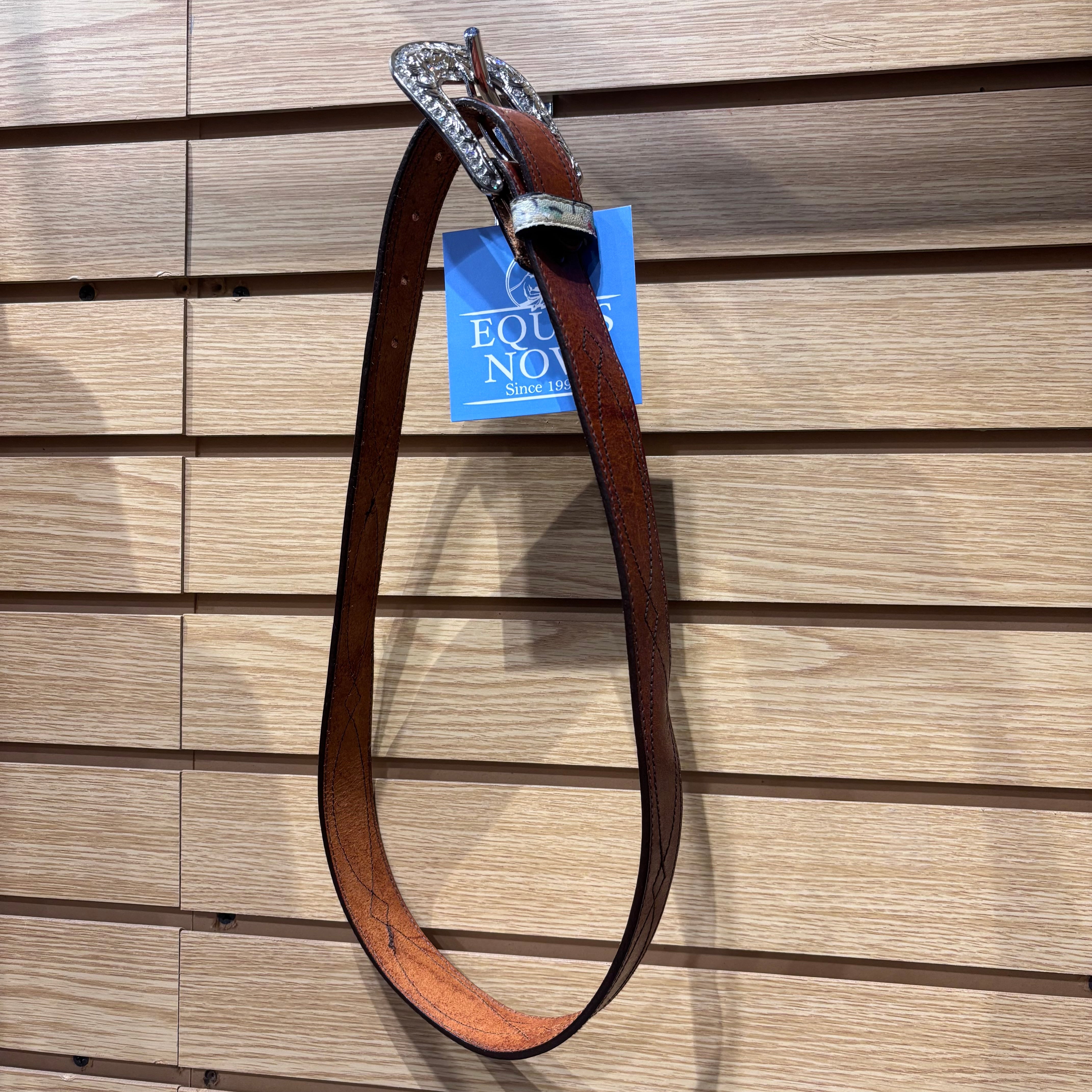 Used Bling Stitched Leather Belt