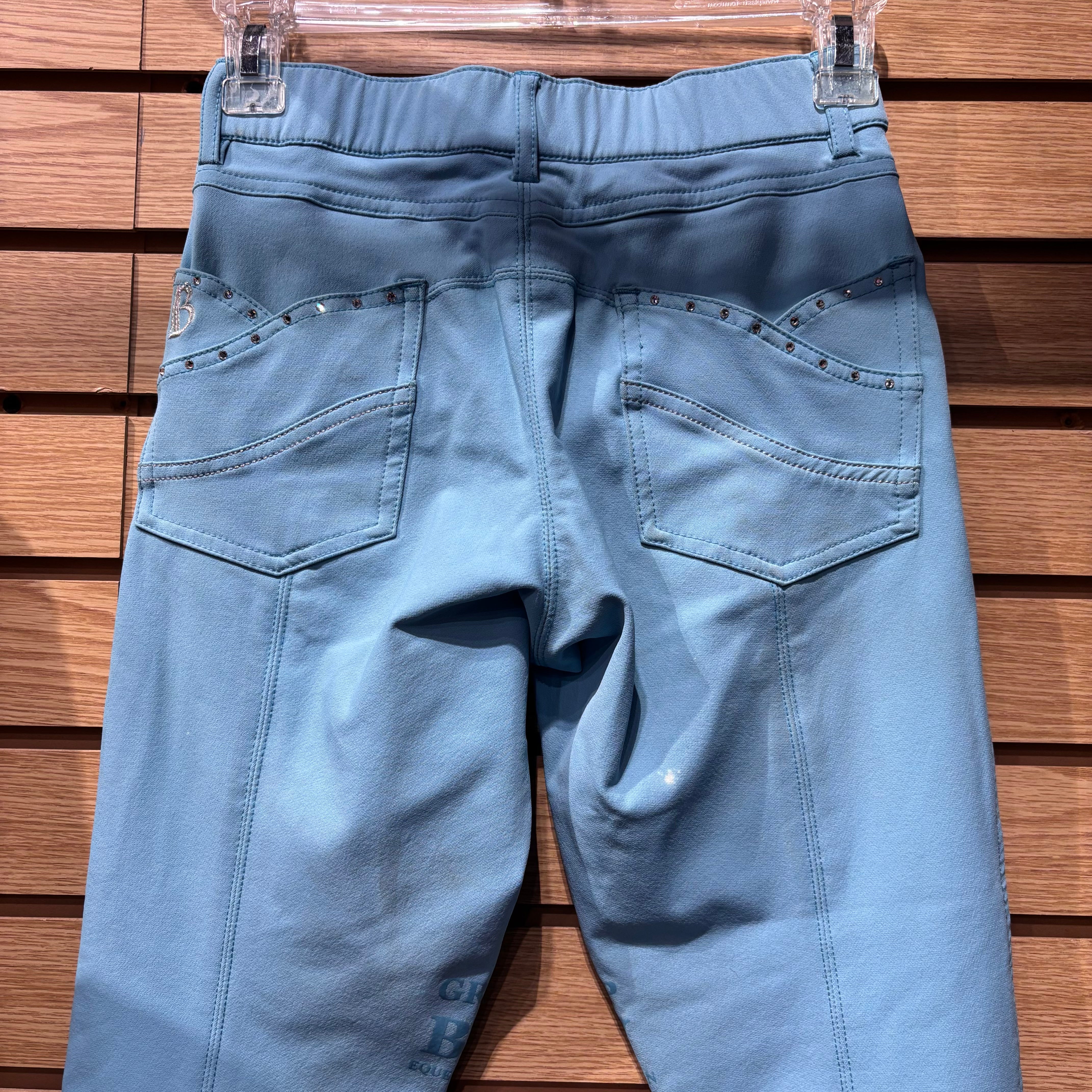 Used 20 Light Blue B Vertigo Silicone Knee Patch Breeches