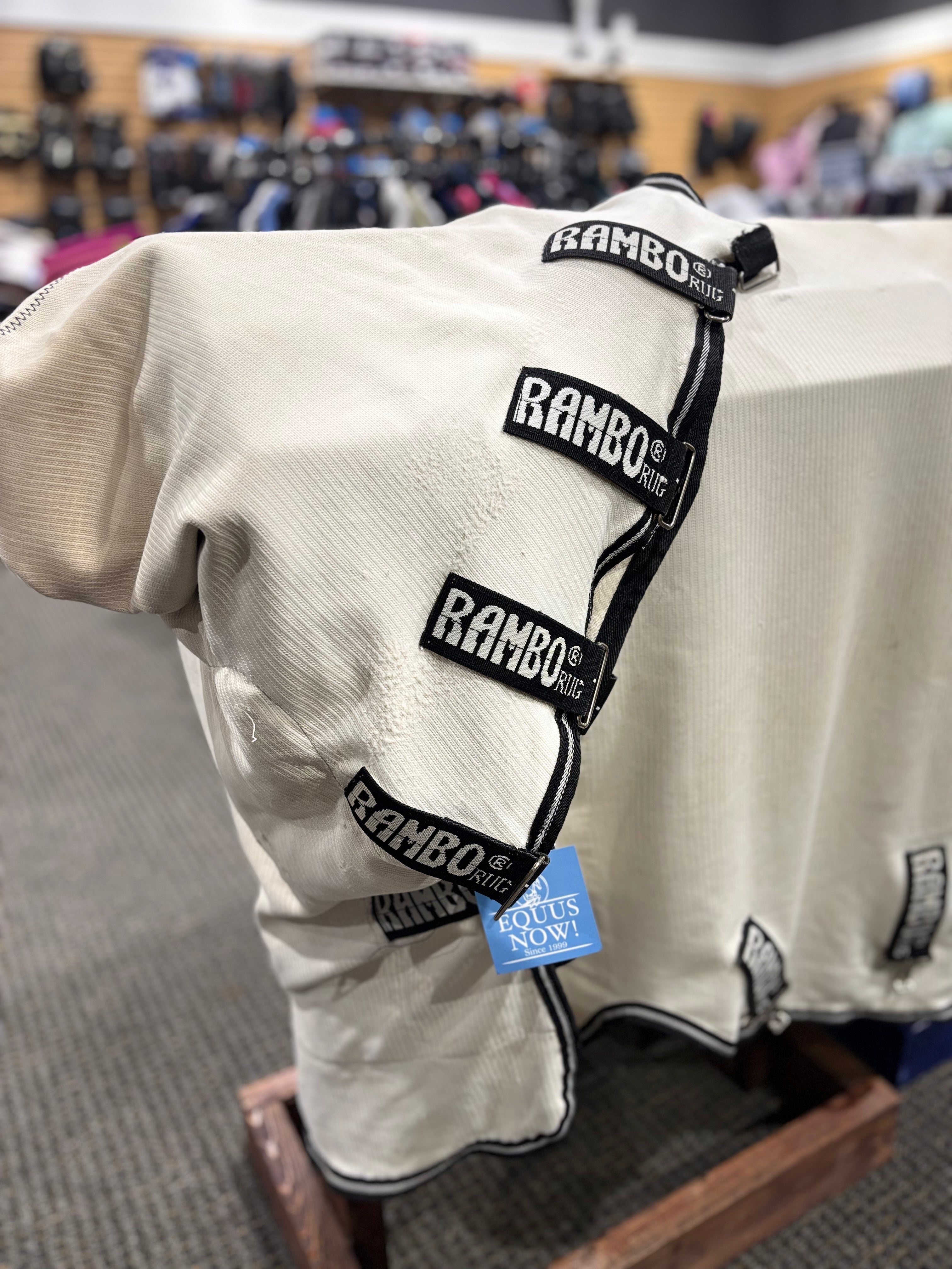 Used 75" White Rambo Fly/Summer Sheet with Neck