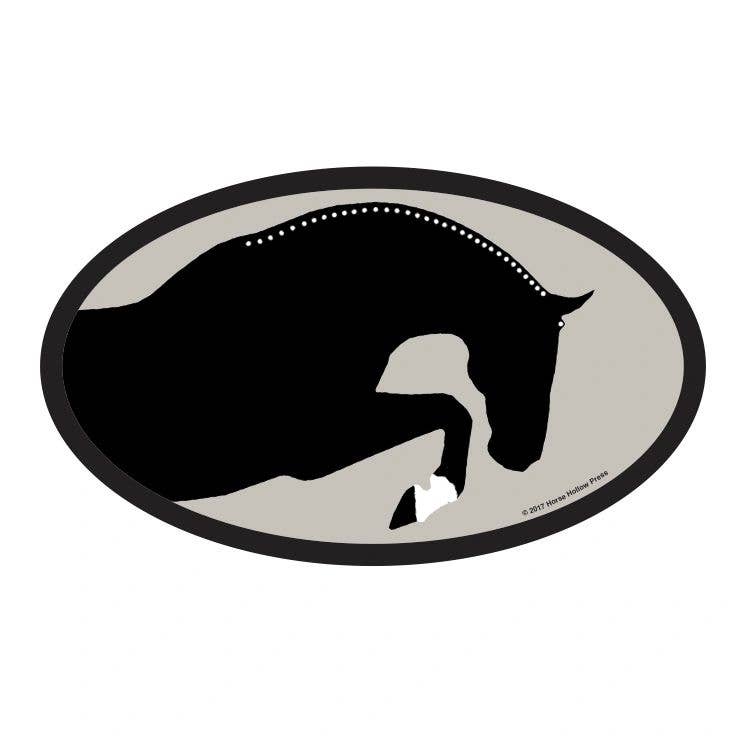 Horse Hollow Press - Oval Equestrian Horse Sticker / Hunter Horse / WATERPROOF