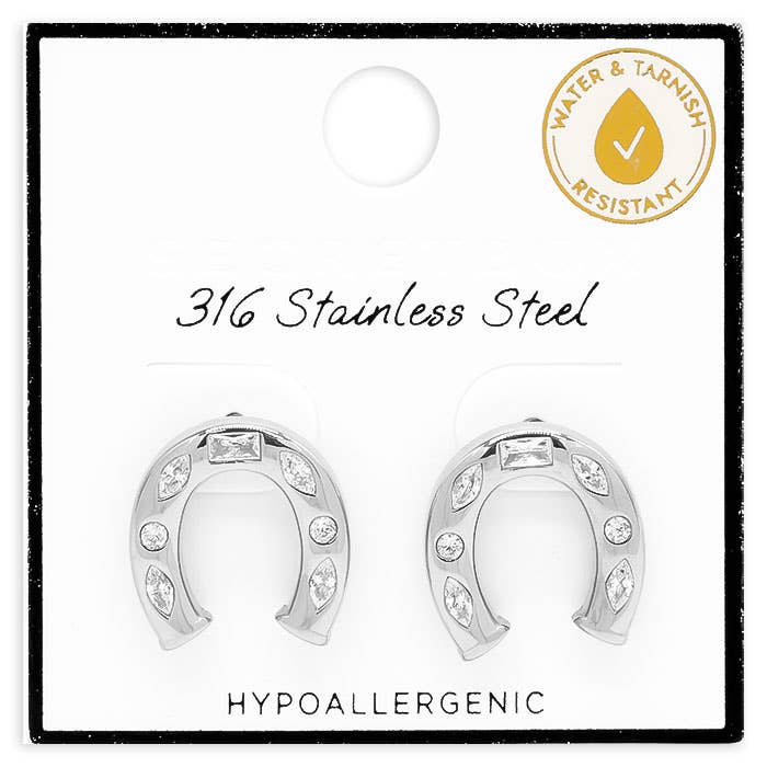 HORSESHOE STUD EARRINGS