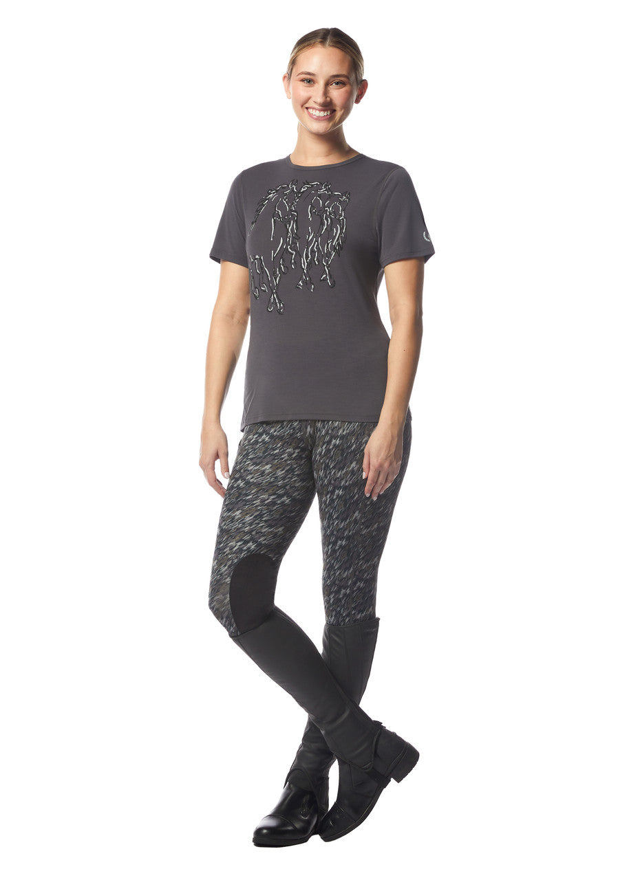 Kerrits Momentum Knee Patch Pocket Tight - Java Brushstroke BOGO SALE - main