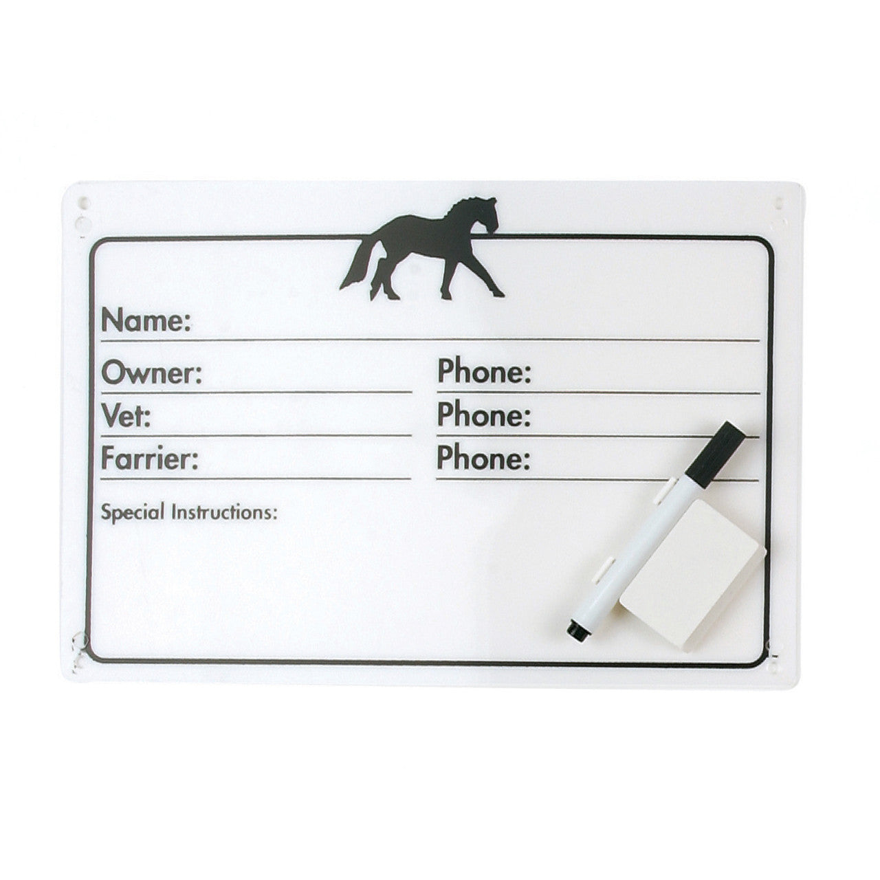 Horse Stall Plaque with Dry Erase Pen - sku to order - 2587