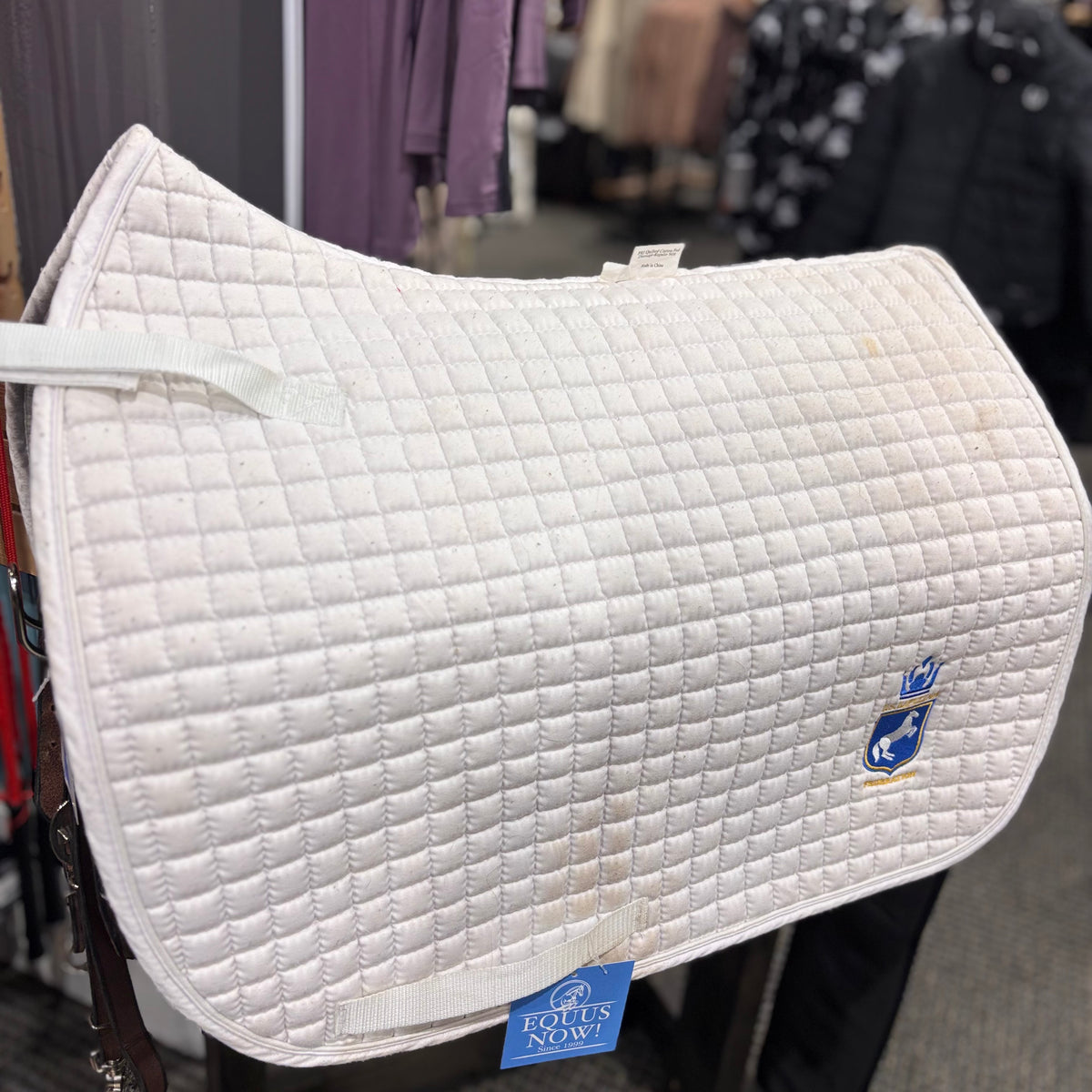 Used Full White PRI Dressage Pad US Lipizzan Federation