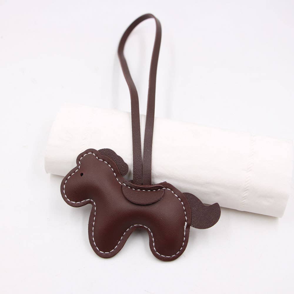 Leather Horse Bag Charm