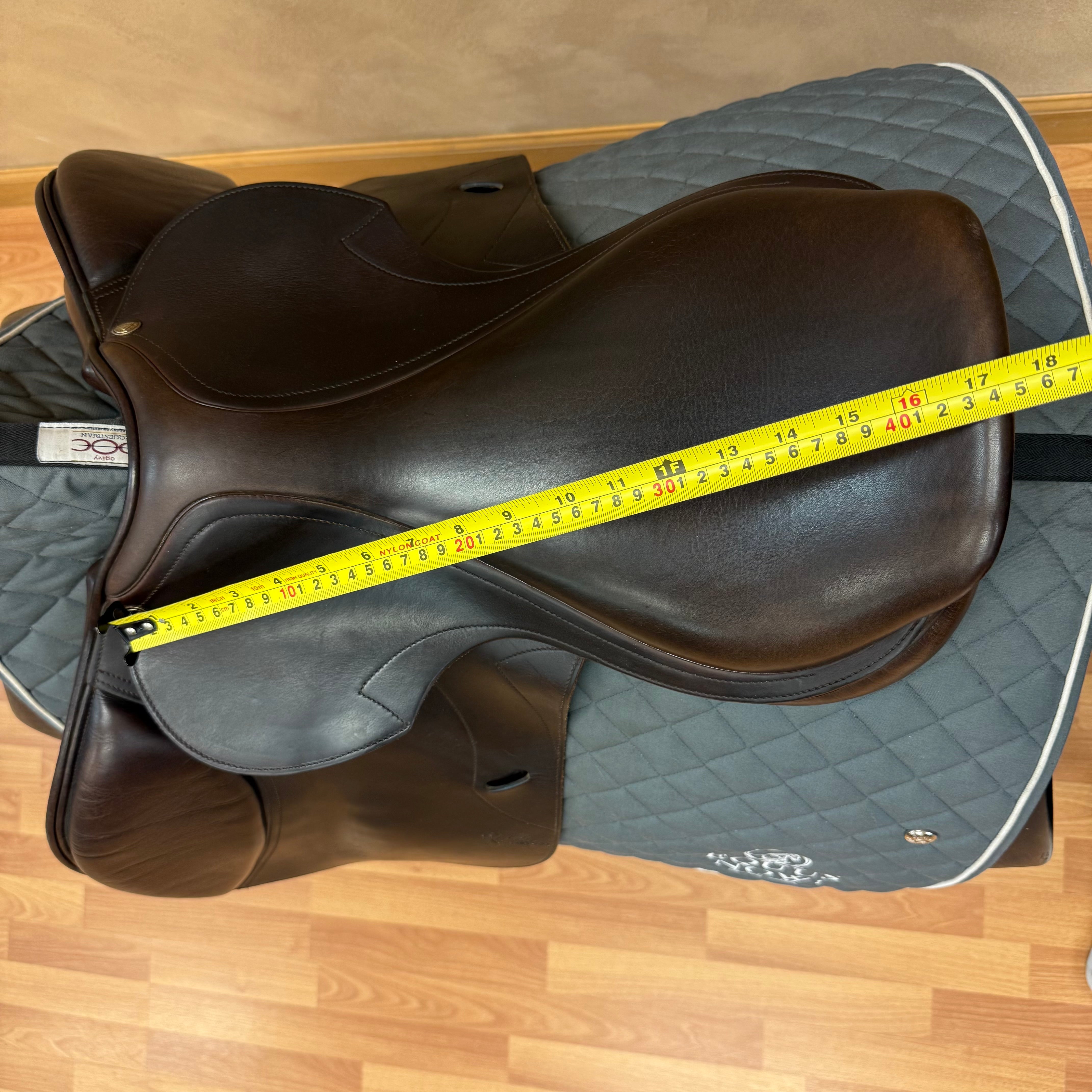 Used Pessoa Rodrigo Jump Saddle 17.5" Adjustable Tree
