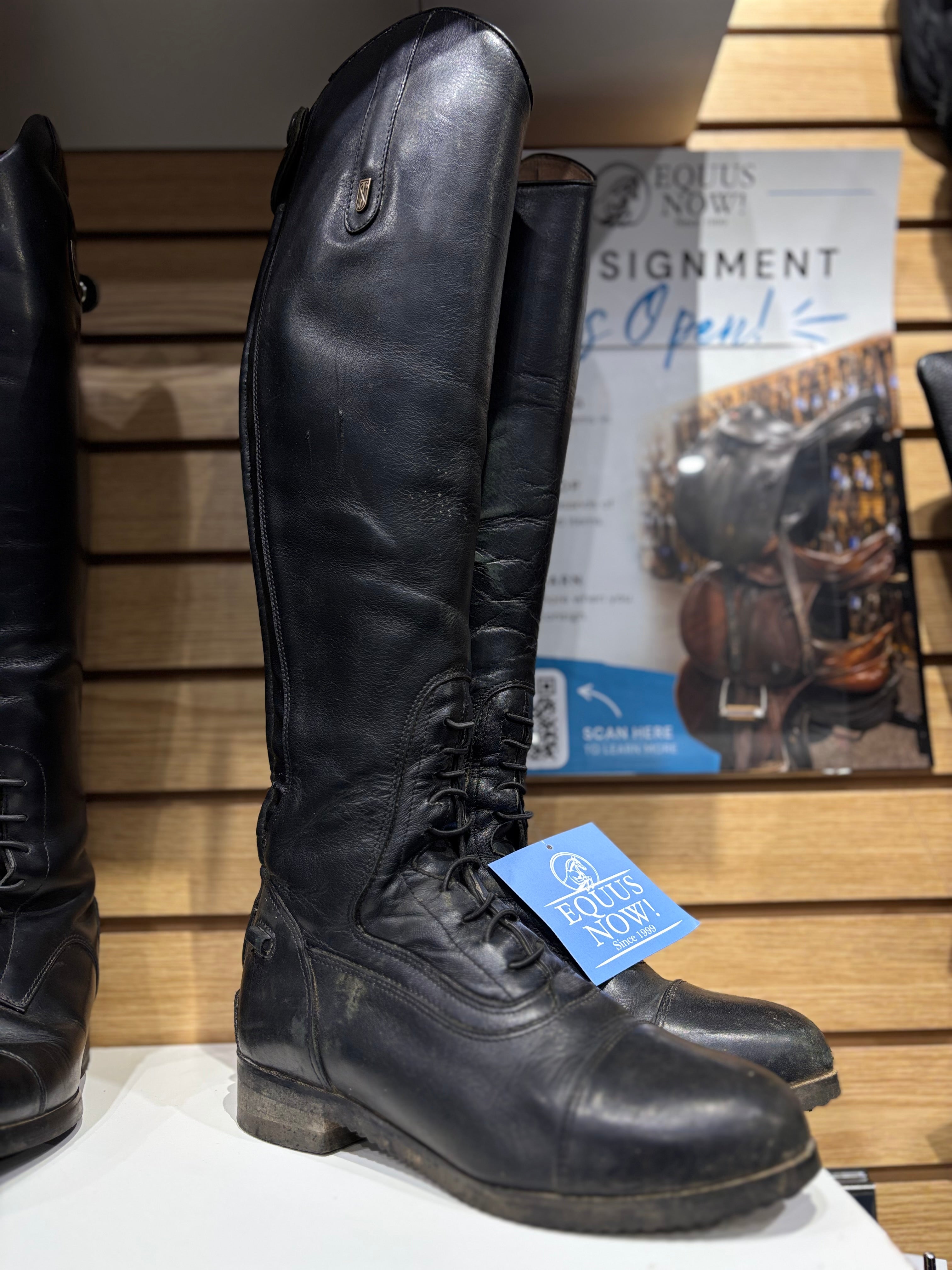 Used 38RR Black Tredstep Donatello Tall Boots