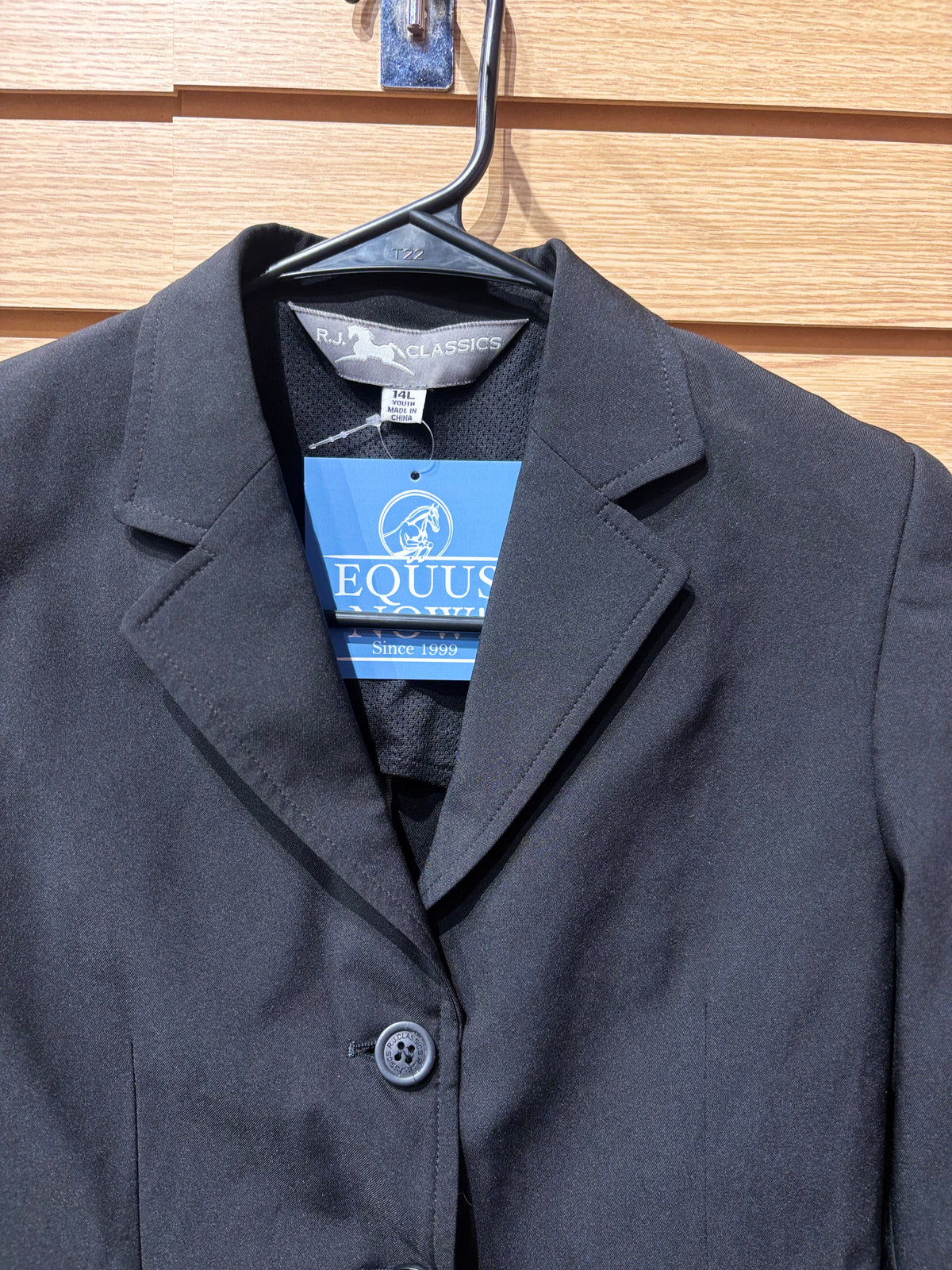 Used Youth 14L Black RJ Classics Grey Label Show Coat