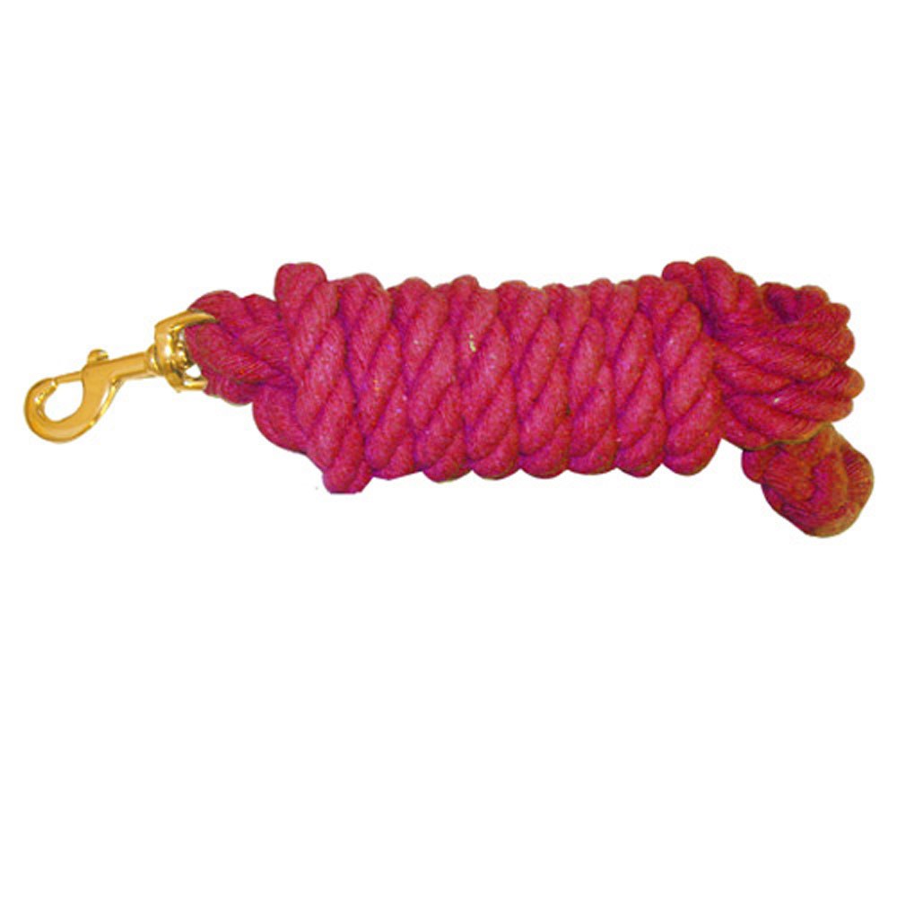 Cotton Lead Rope with Snap - Red